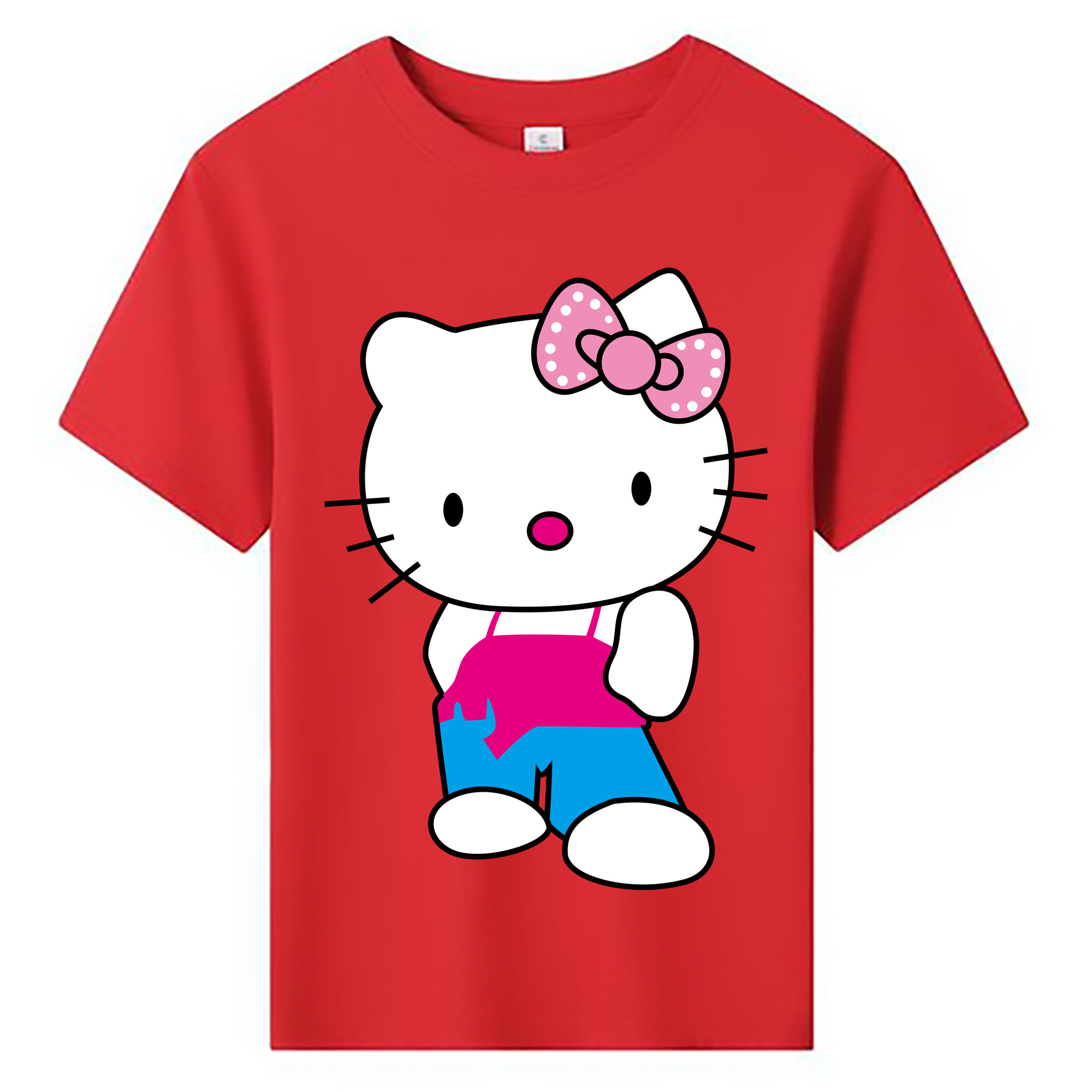 （画像用） Hello Kitty ハローキティ 綿100％キッズTシャツ（フロントプリント）