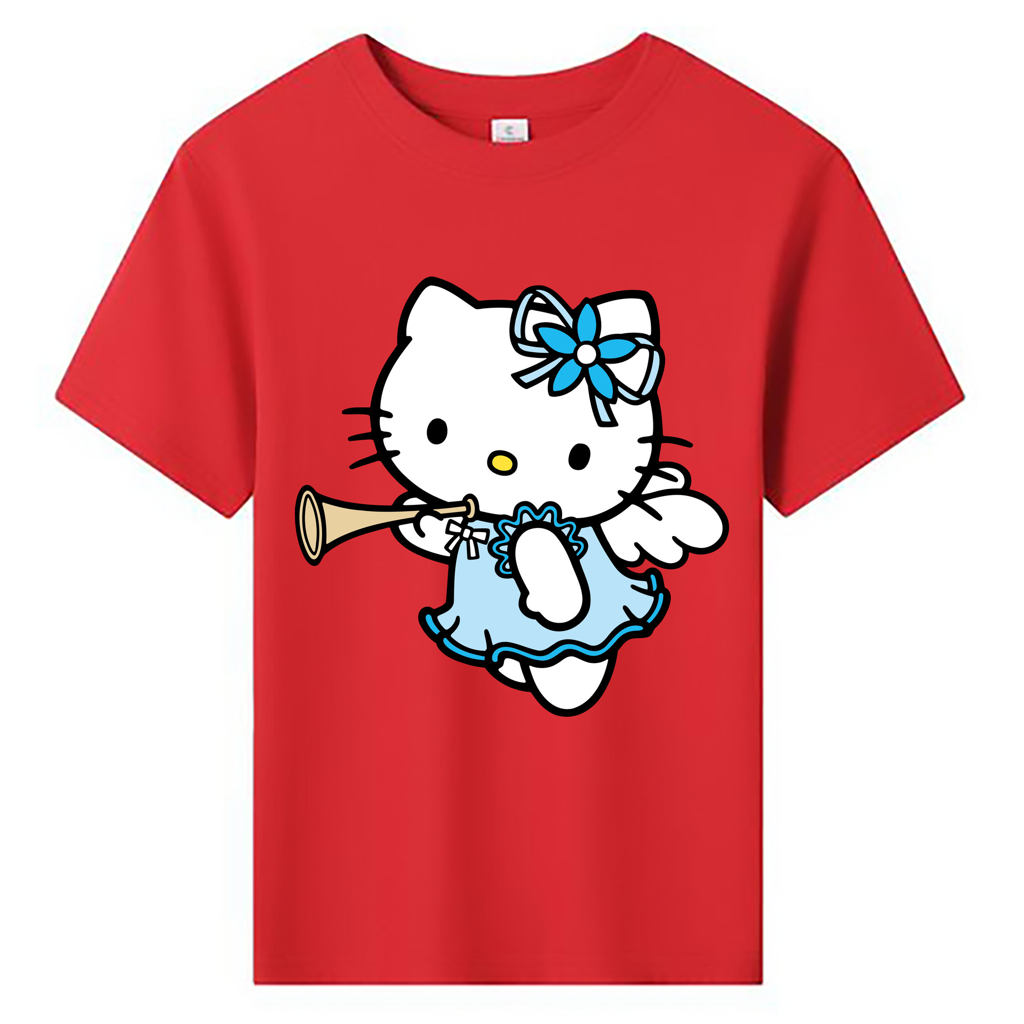 （画像用） Hello Kitty ハローキティ 綿100％キッズTシャツ（フロントプリント）