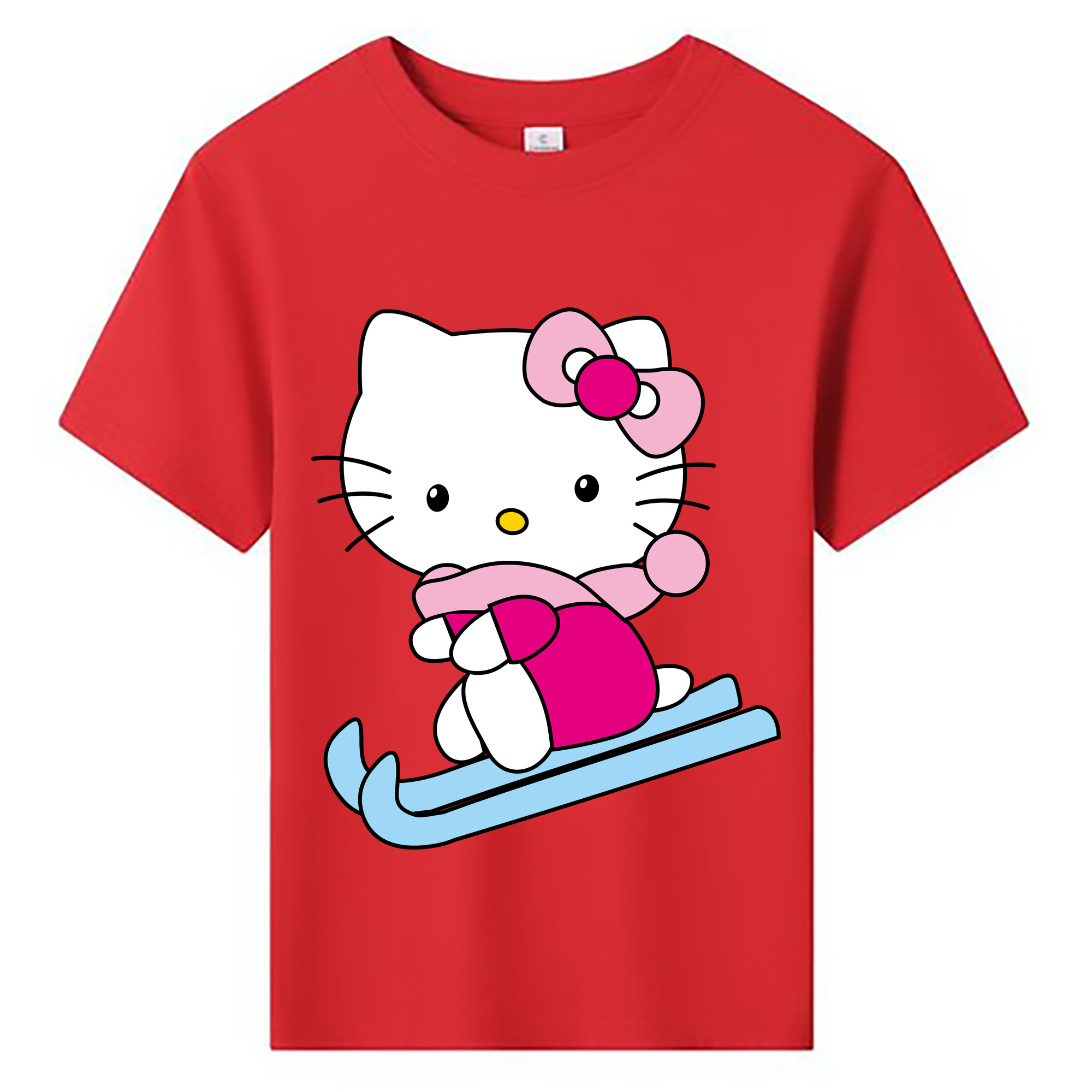 （画像用） Hello Kitty ハローキティ 綿100％キッズTシャツ（フロントプリント）