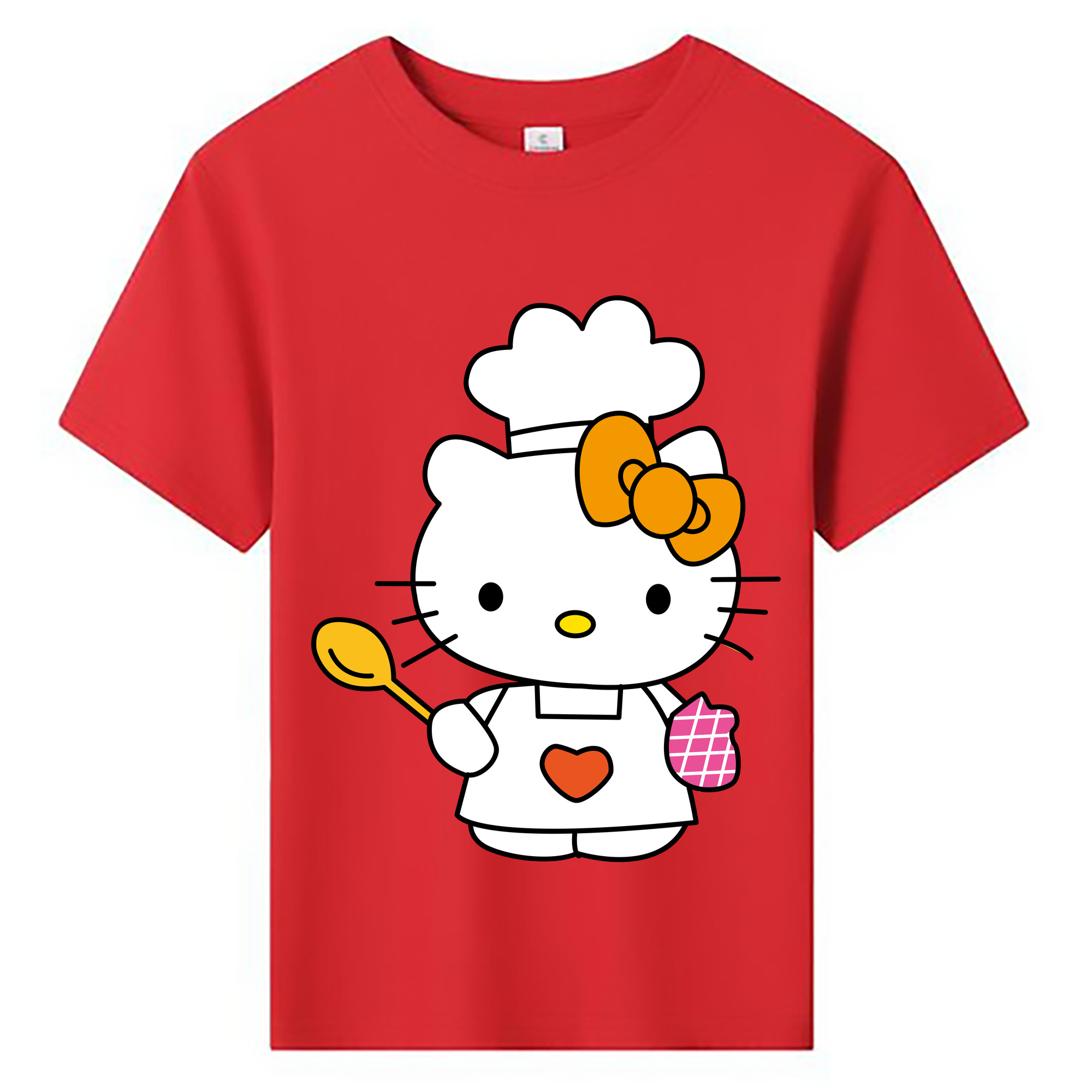 （画像用） Hello Kitty ハローキティ 綿100％キッズTシャツ（フロントプリント）