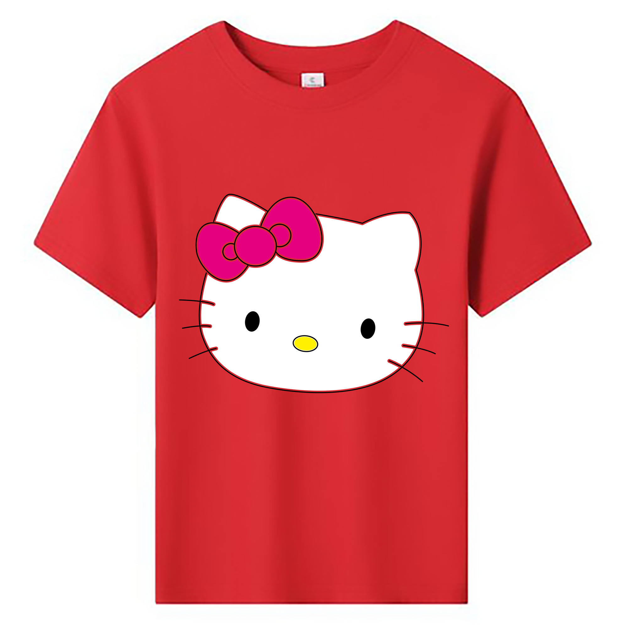 （画像用） Hello Kitty ハローキティ 綿100％キッズTシャツ（フロントプリント）