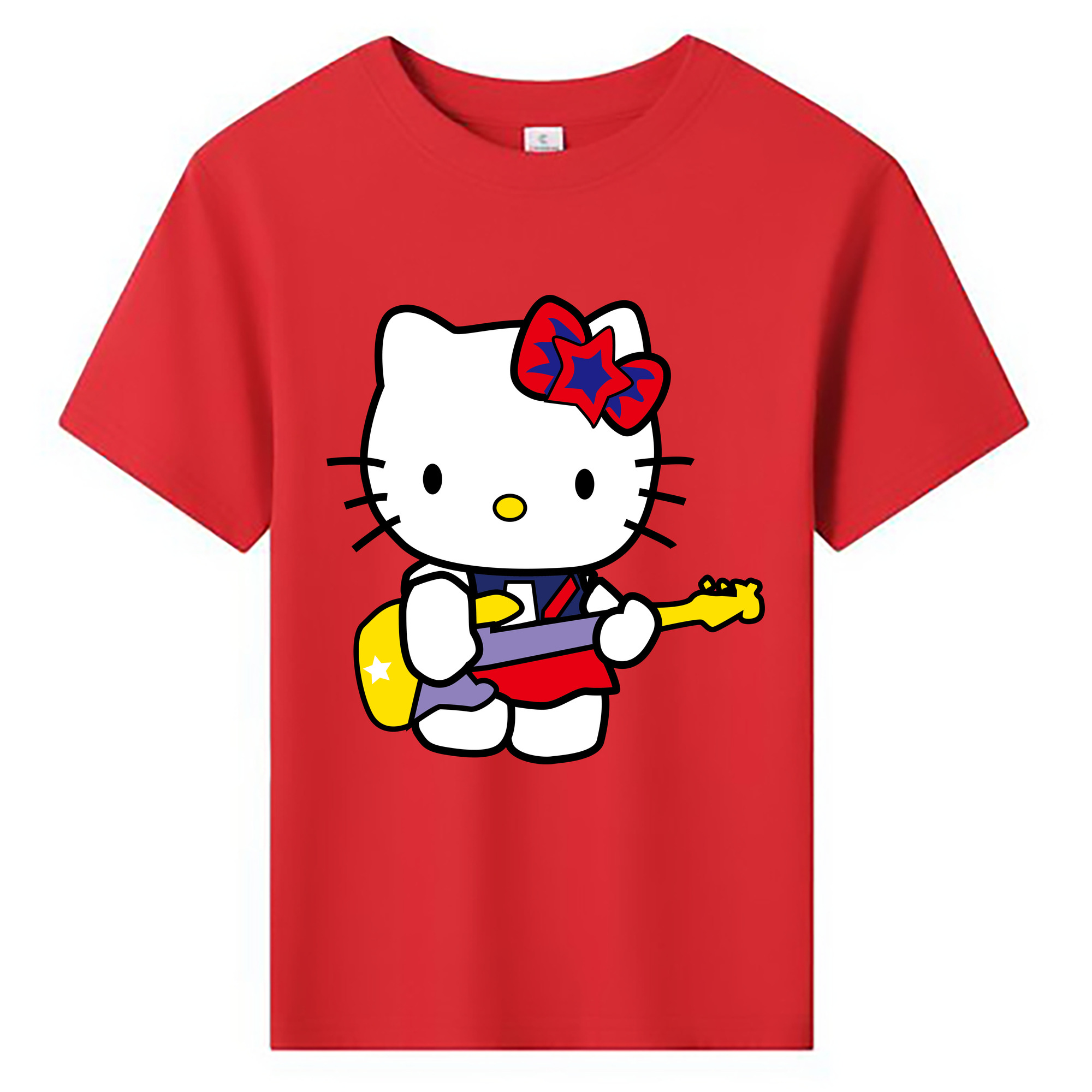 （画像用） Hello Kitty ハローキティ 綿100％キッズTシャツ（フロントプリント）