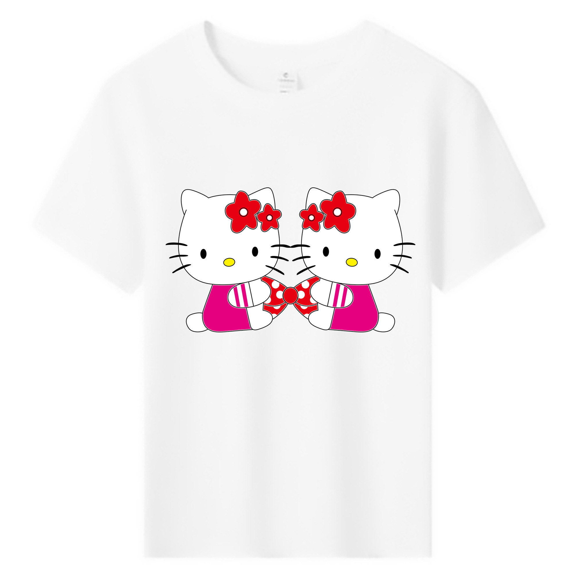 （画像用） Hello Kitty ハローキティ 綿100％キッズTシャツ（フロントプリント）