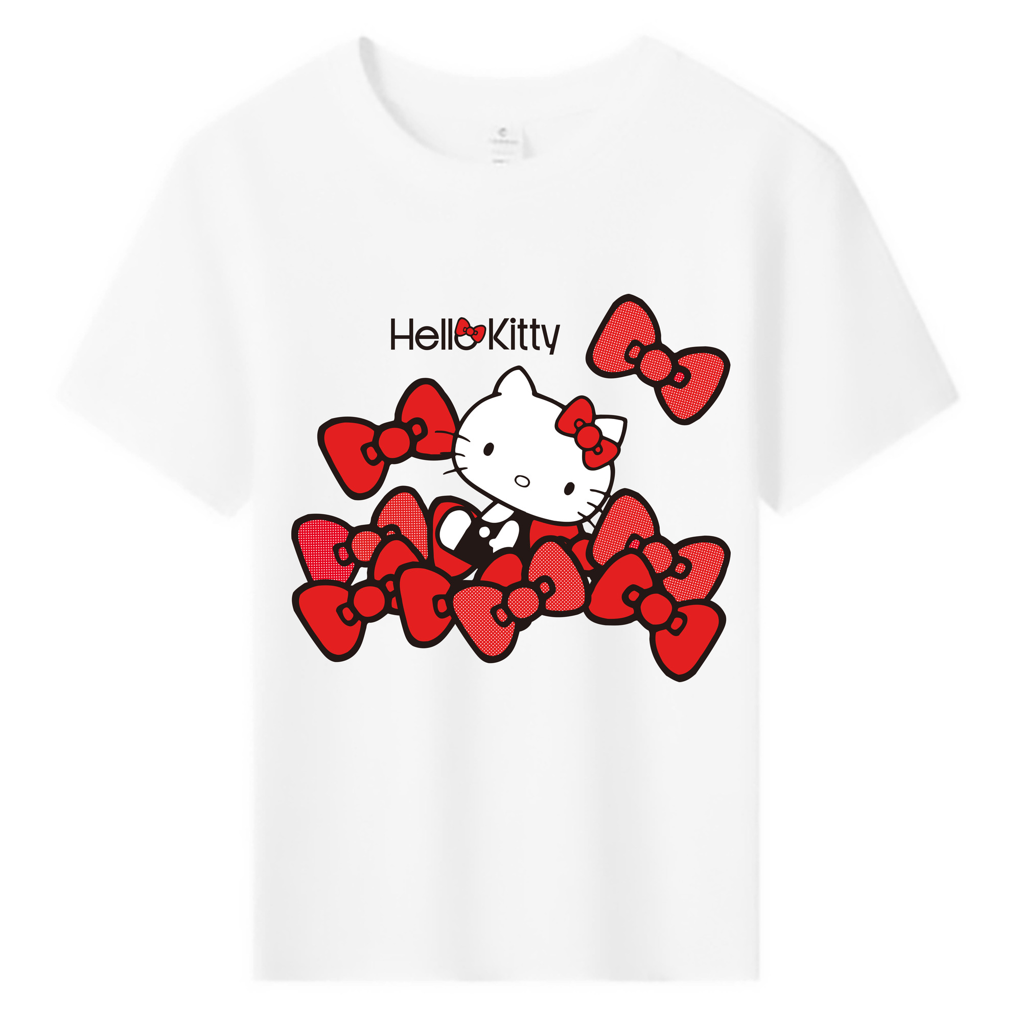 （画像用） Hello Kitty ハローキティ 綿100％キッズTシャツ（フロントプリント）