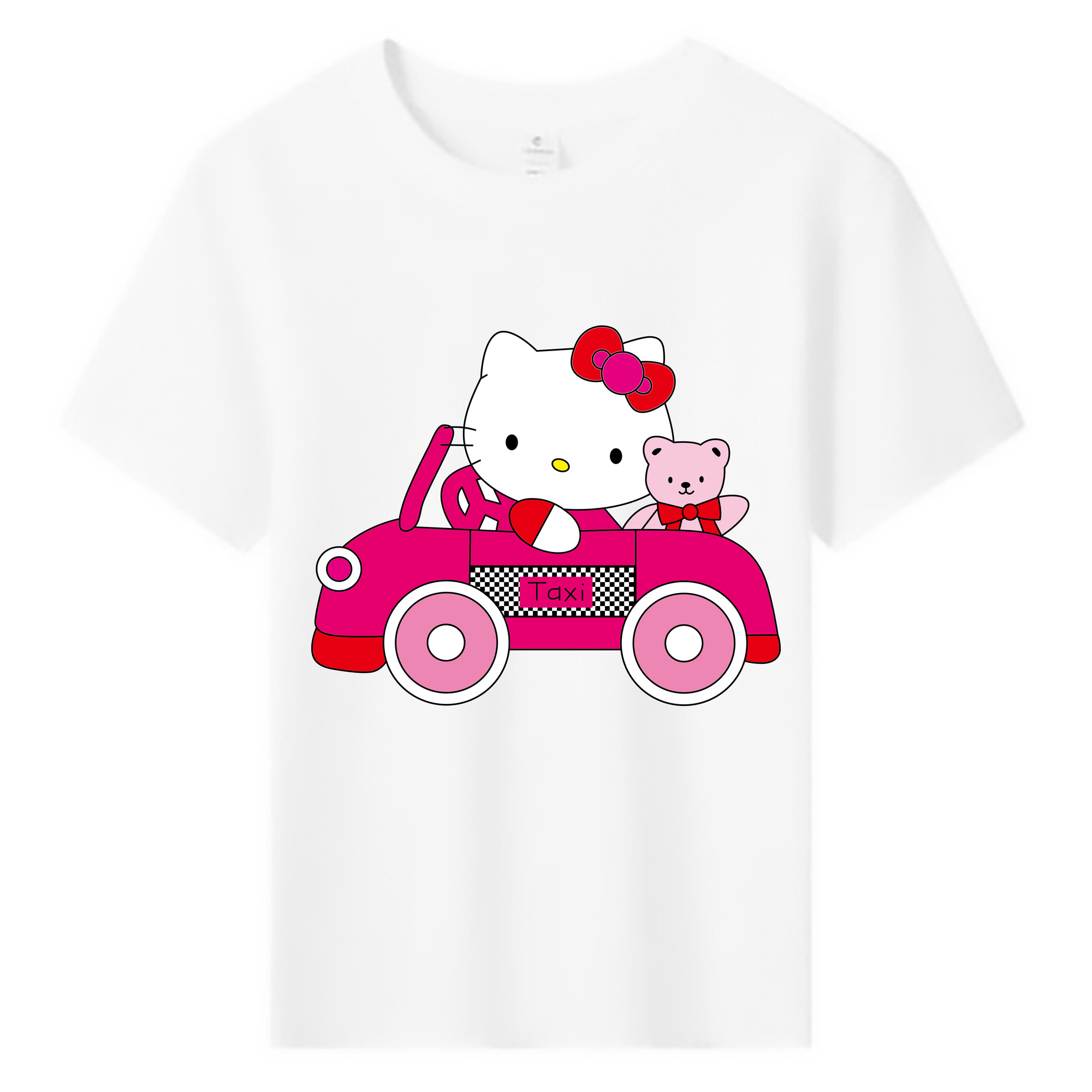 （画像用） Hello Kitty ハローキティ 綿100％キッズTシャツ（フロントプリント）