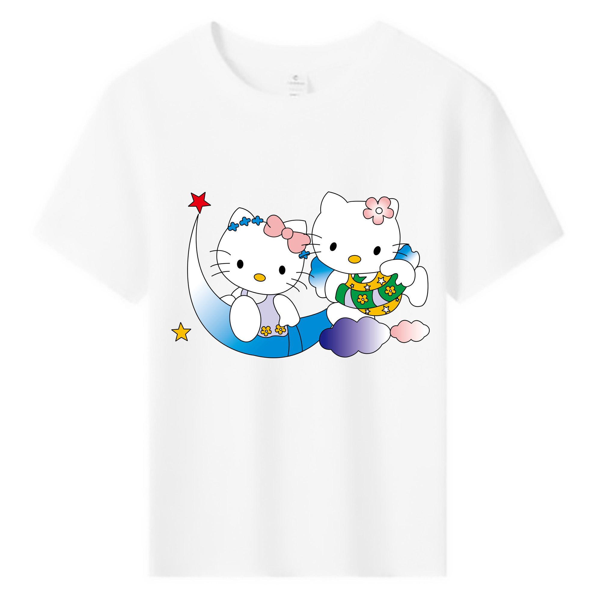 （画像用） Hello Kitty ハローキティ 綿100％キッズTシャツ（フロントプリント）