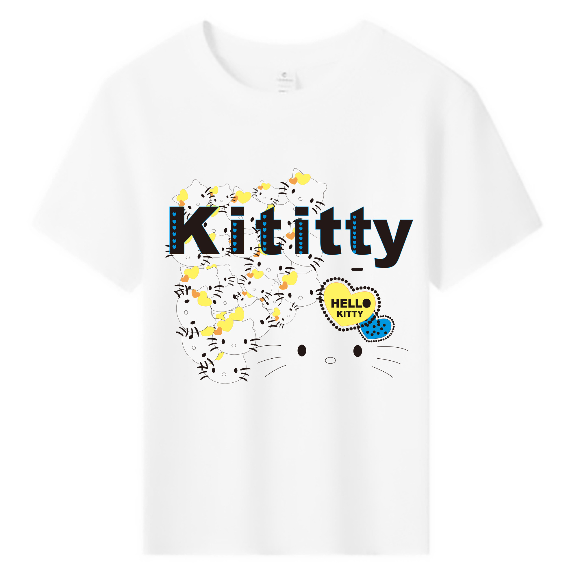 （画像用） Hello Kitty ハローキティ 綿100％キッズTシャツ（フロントプリント）