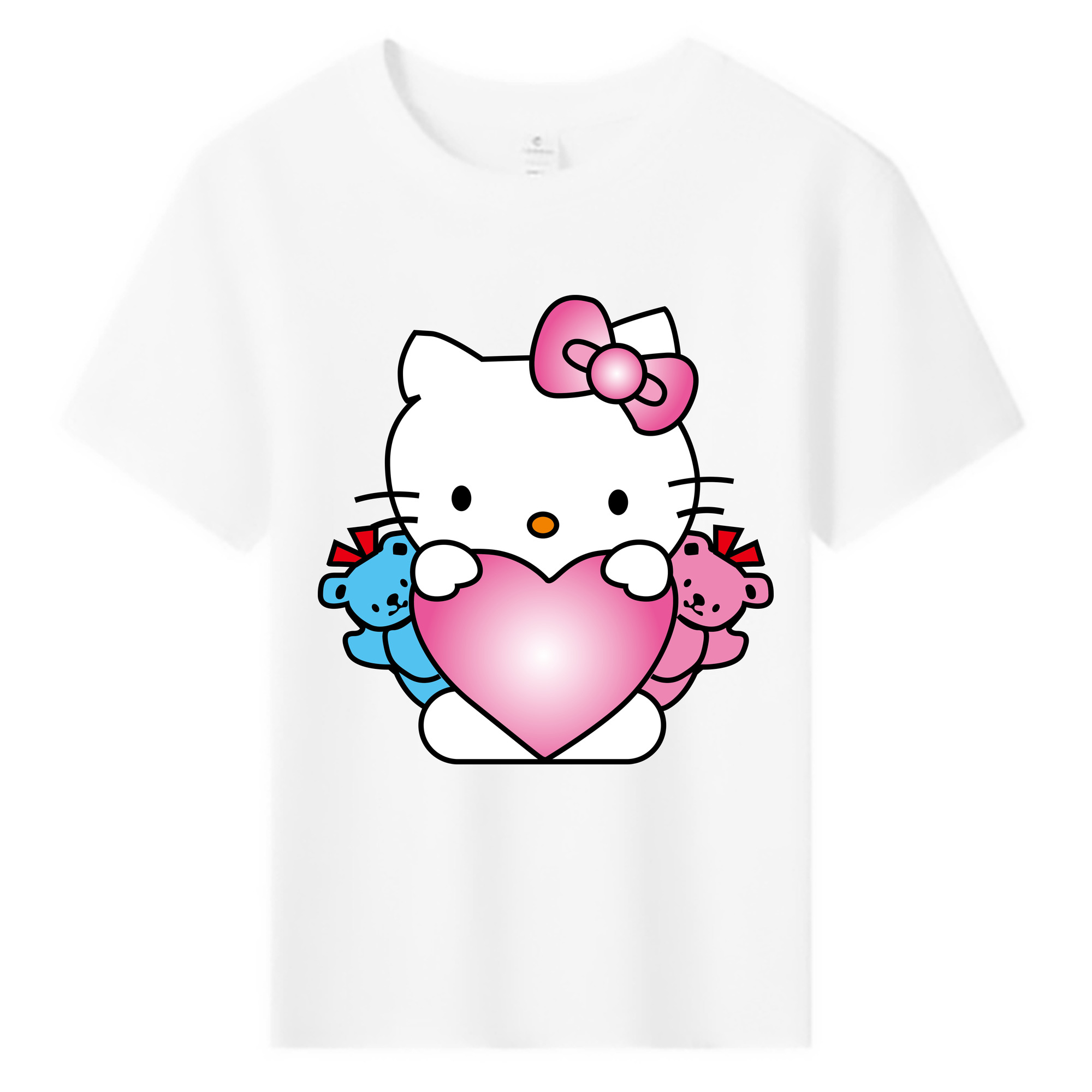 （画像用） Hello Kitty ハローキティ 綿100％キッズTシャツ（フロントプリント）