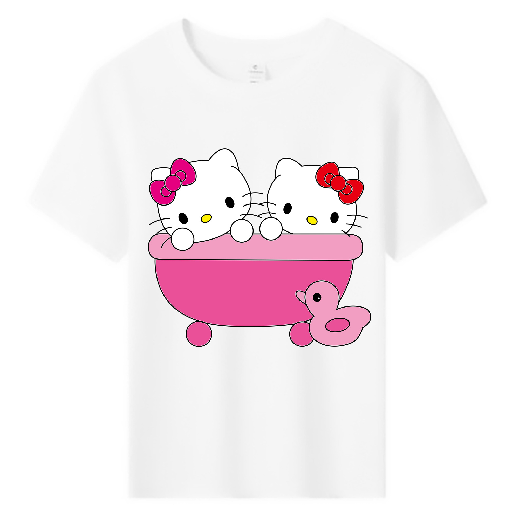 （画像用） Hello Kitty ハローキティ 綿100％キッズTシャツ（フロントプリント）