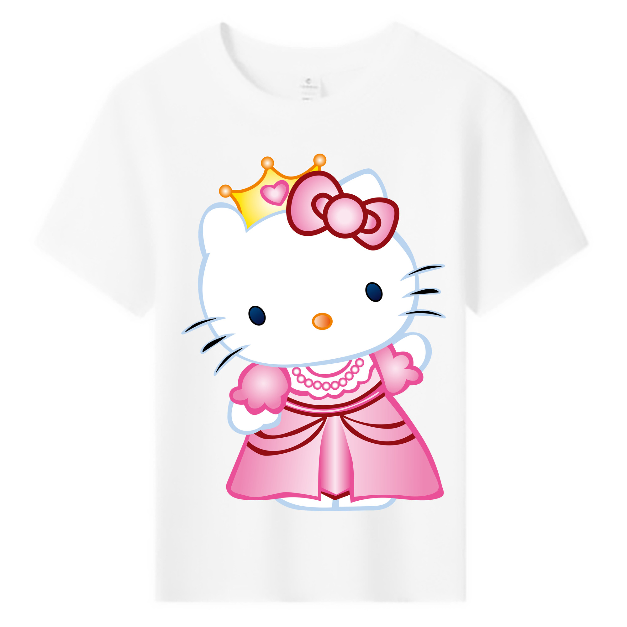 （画像用） Hello Kitty ハローキティ 綿100％キッズTシャツ（フロントプリント）