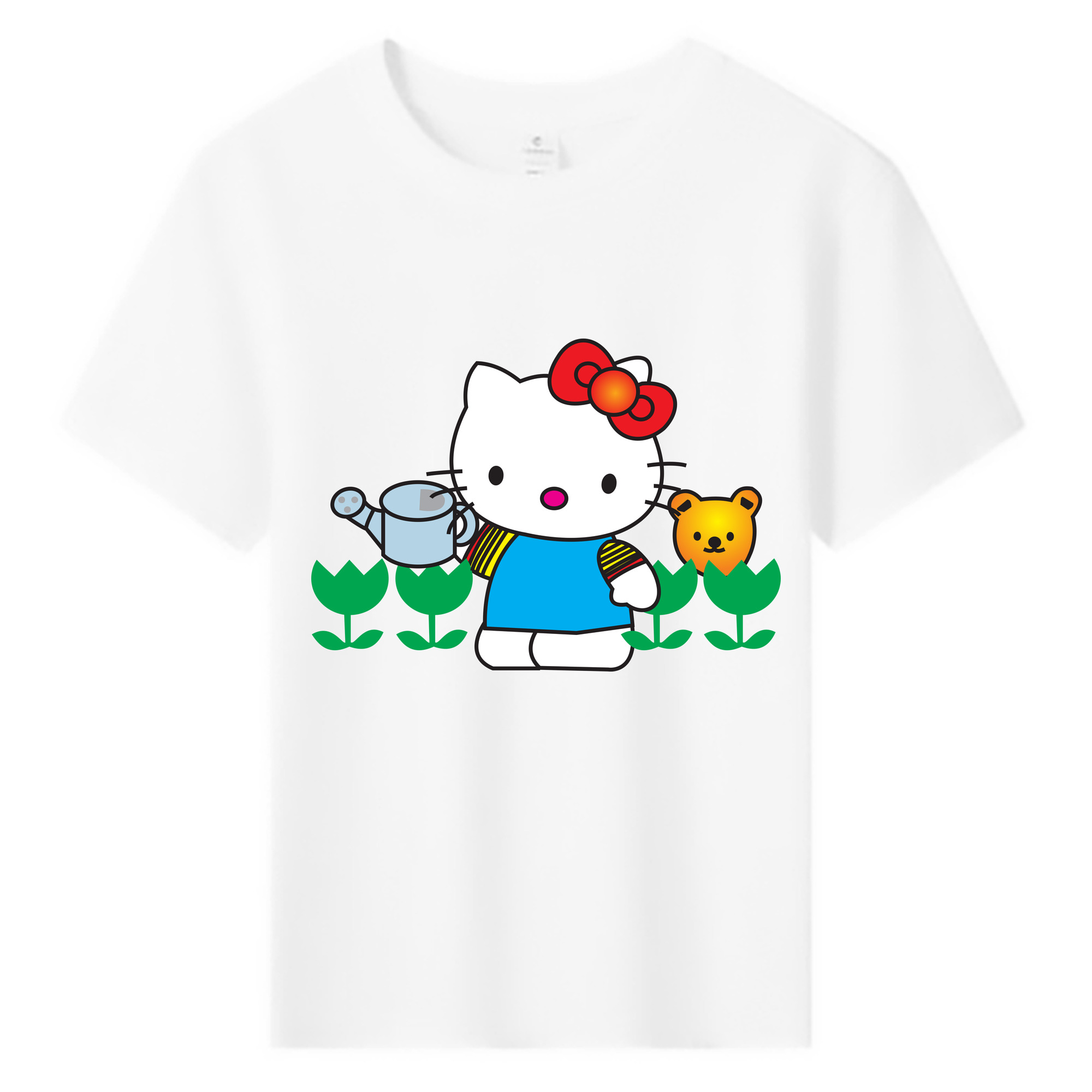 （画像用） Hello Kitty ハローキティ 綿100％キッズTシャツ（フロントプリント）