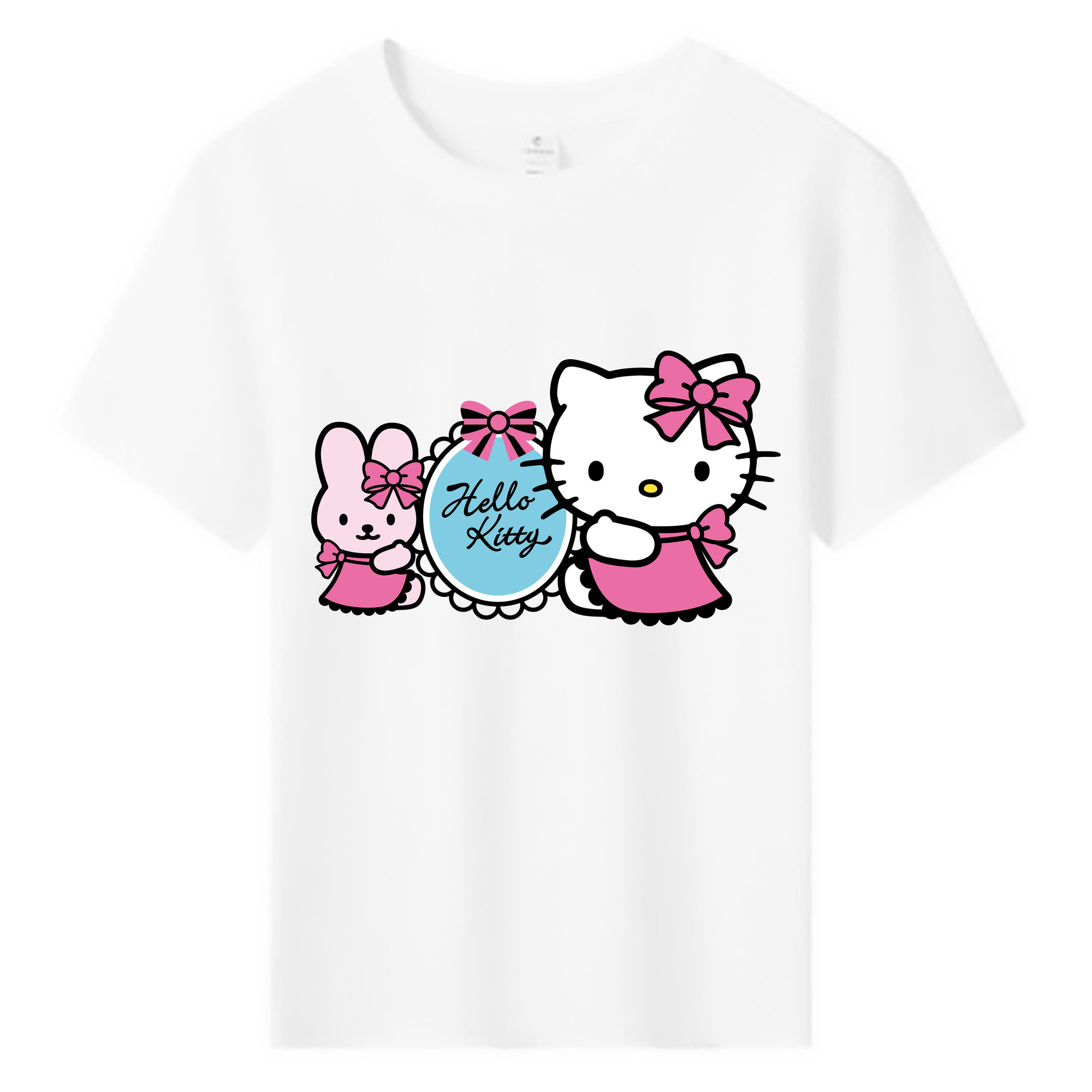 （画像用） Hello Kitty ハローキティ 綿100％キッズTシャツ（フロントプリント）