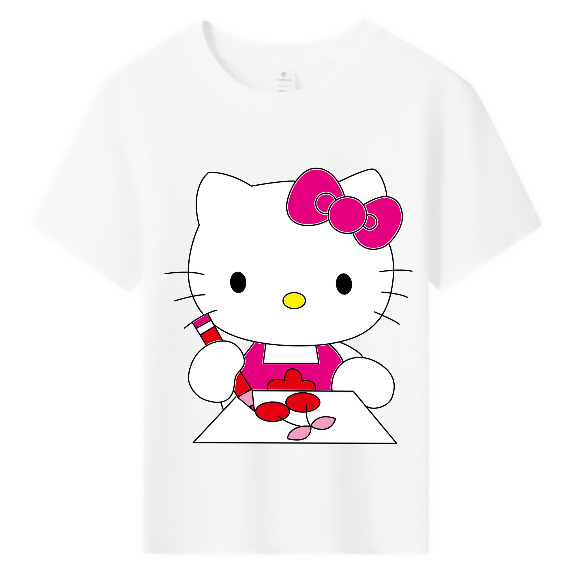 （画像用） Hello Kitty ハローキティ 綿100％キッズTシャツ（フロントプリント）