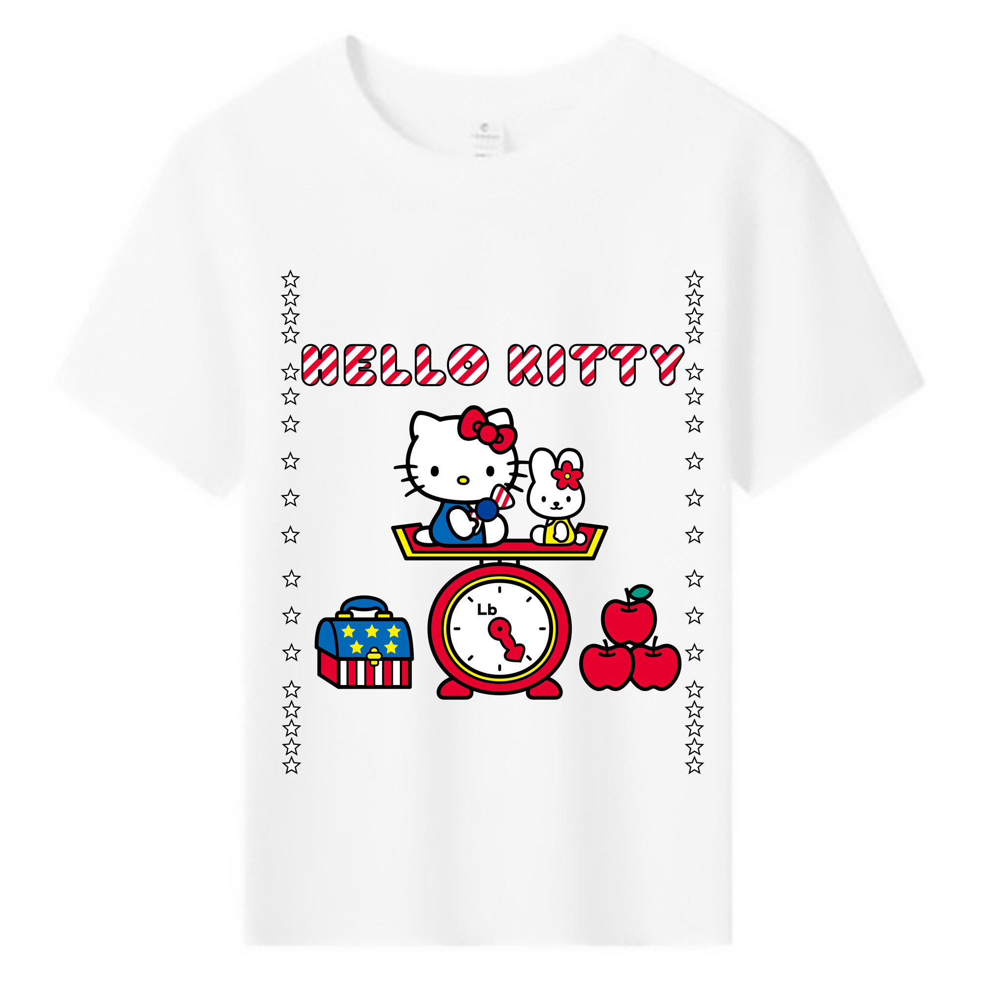 （画像用） Hello Kitty ハローキティ 綿100％キッズTシャツ（フロントプリント）