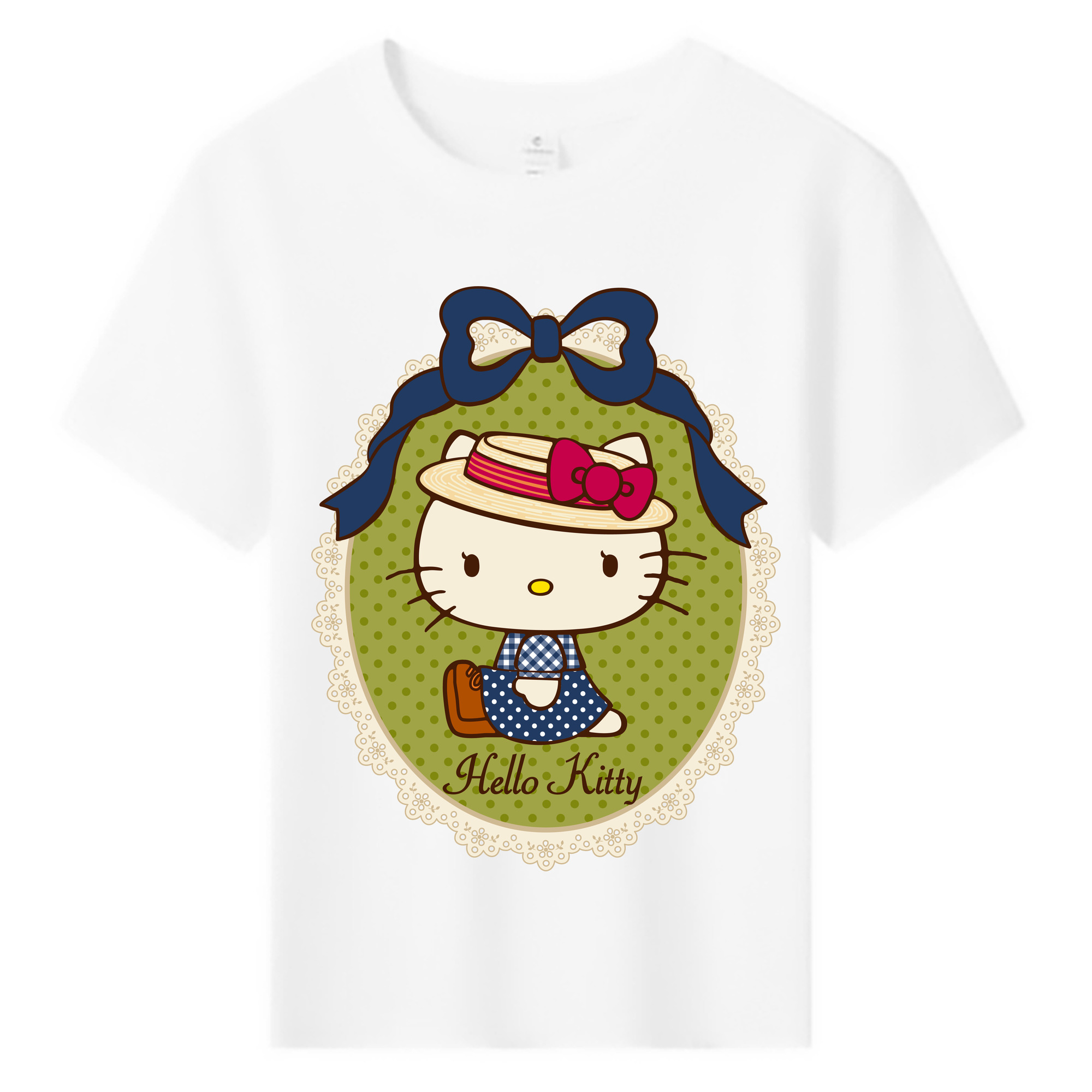 （画像用） Hello Kitty ハローキティ 綿100％キッズTシャツ（フロントプリント）