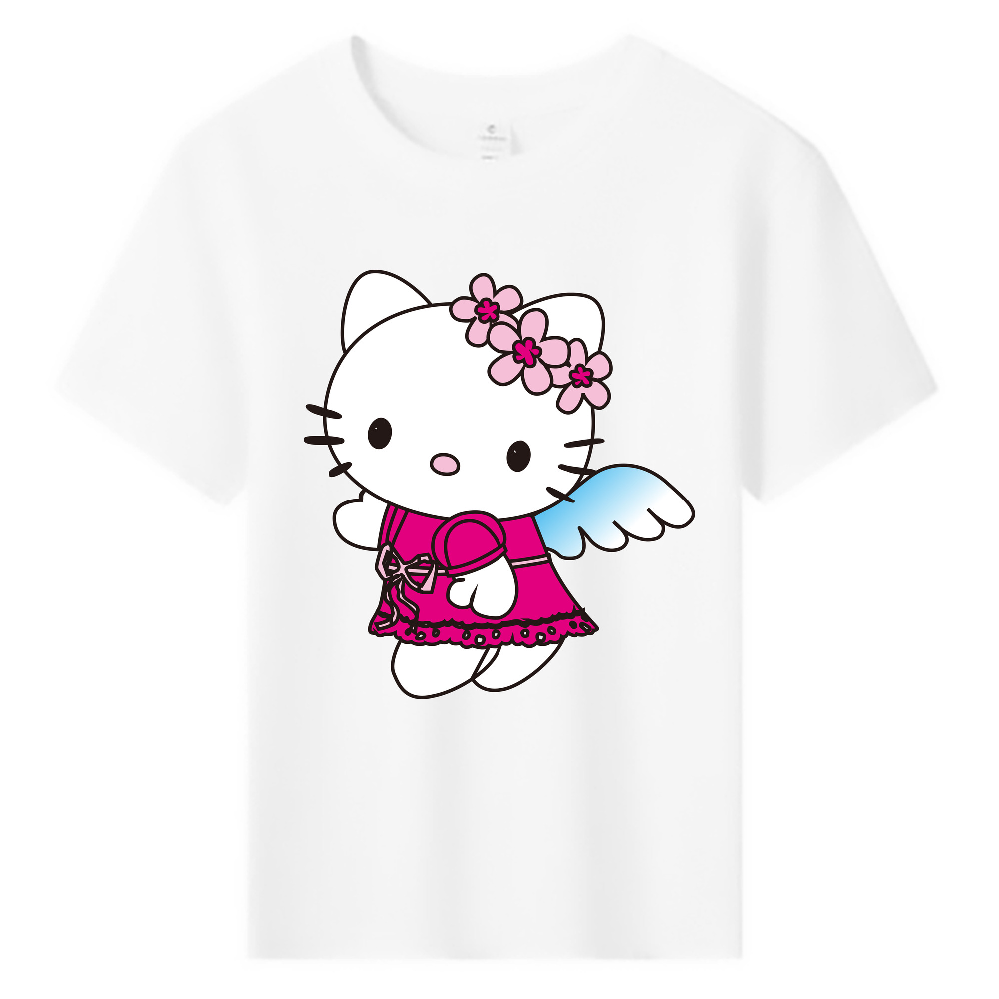 （画像用） Hello Kitty ハローキティ 綿100％キッズTシャツ（フロントプリント）