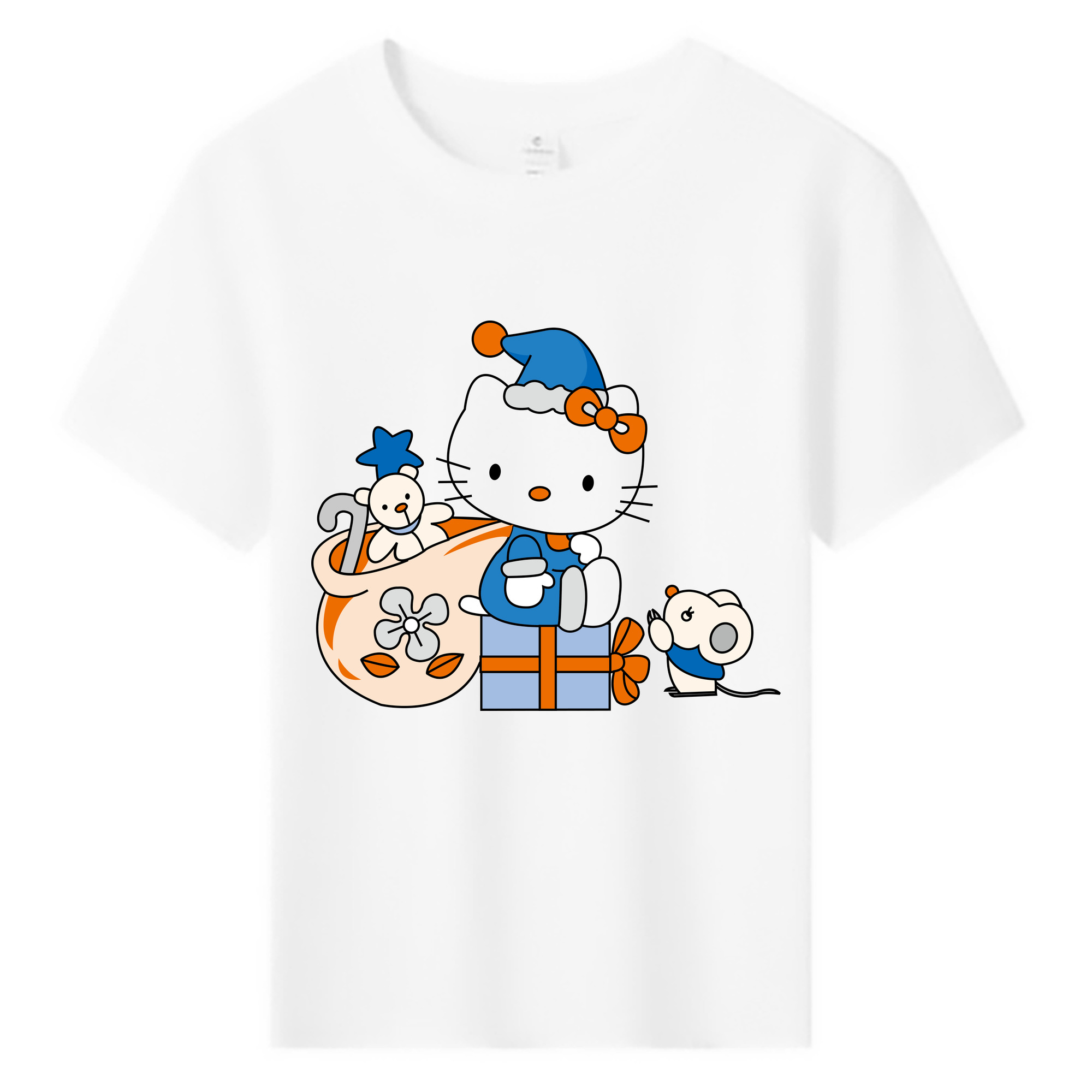 （画像用） Hello Kitty ハローキティ 綿100％キッズTシャツ（フロントプリント）