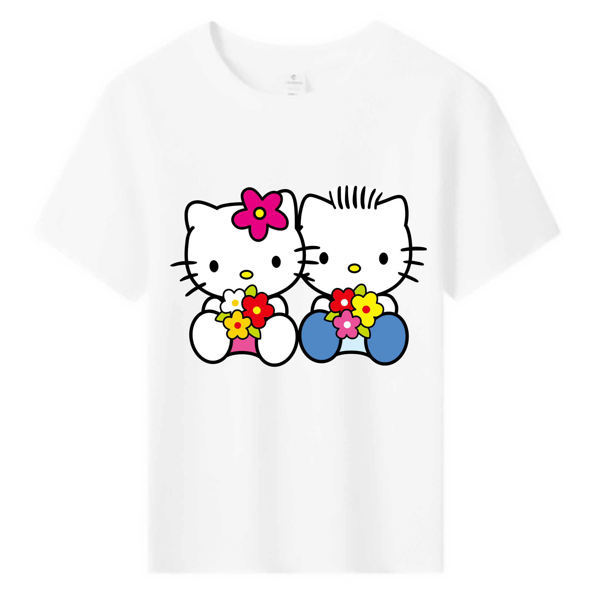 （画像用） Hello Kitty ハローキティ 綿100％キッズTシャツ（フロントプリント）