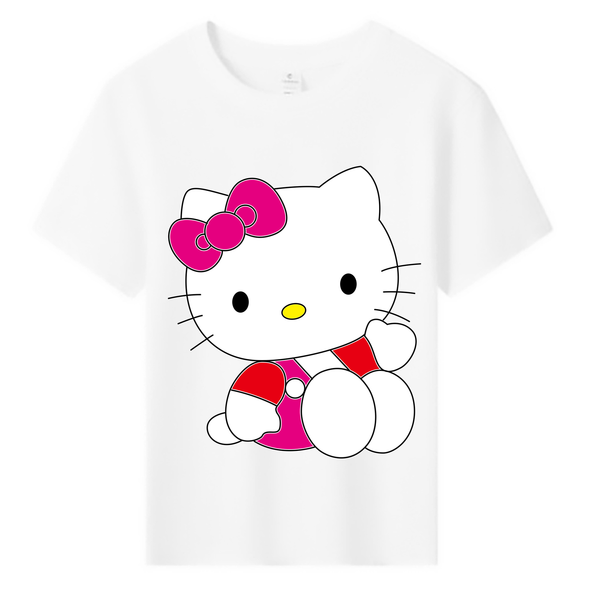 （画像用） Hello Kitty ハローキティ 綿100％キッズTシャツ（フロントプリント）