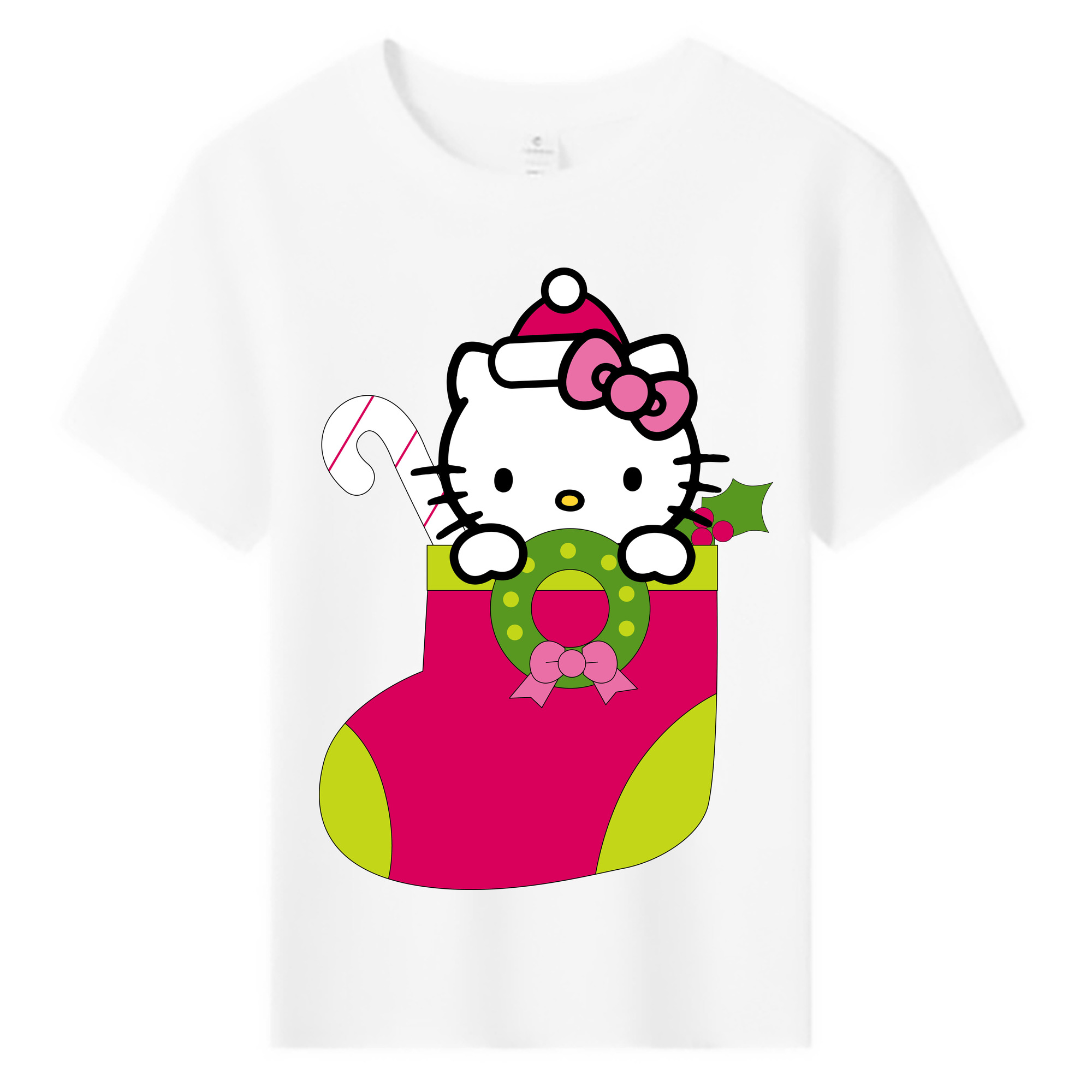 （画像用） Hello Kitty ハローキティ 綿100％キッズTシャツ（フロントプリント）