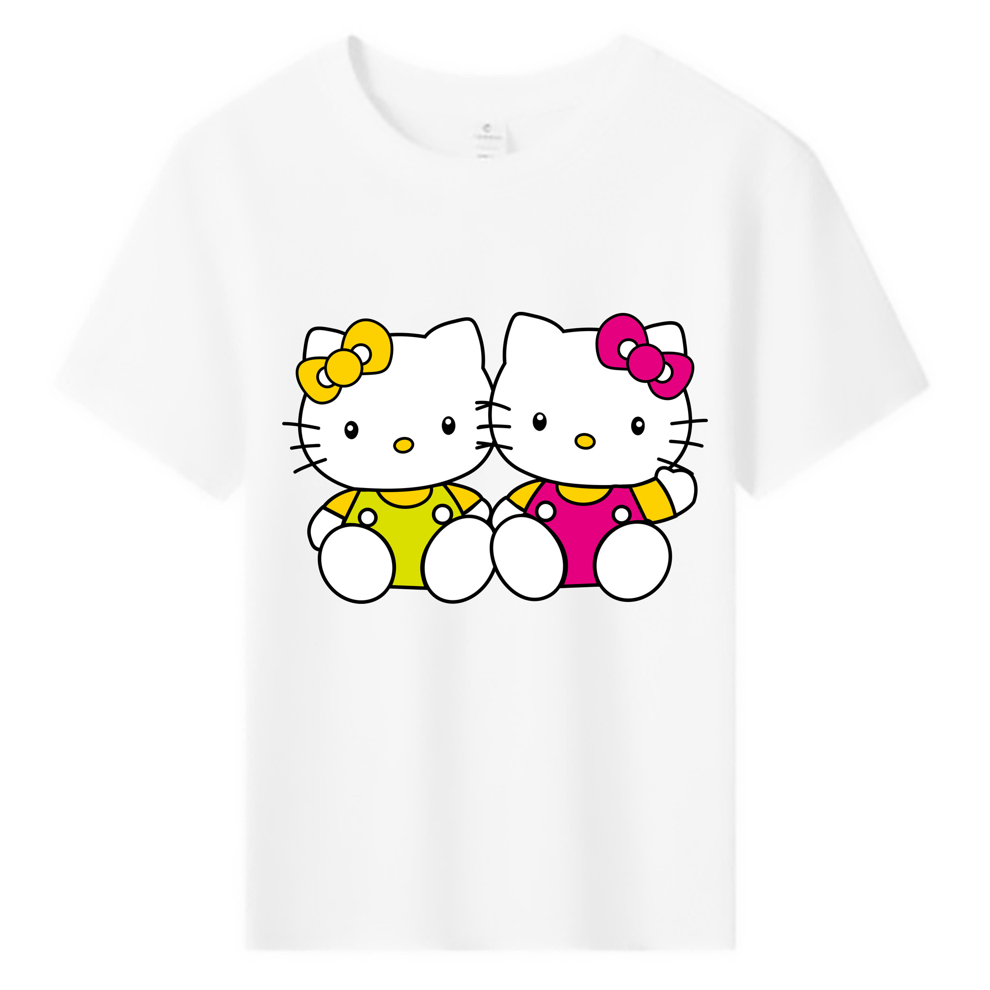 （画像用） Hello Kitty ハローキティ 綿100％キッズTシャツ（フロントプリント）