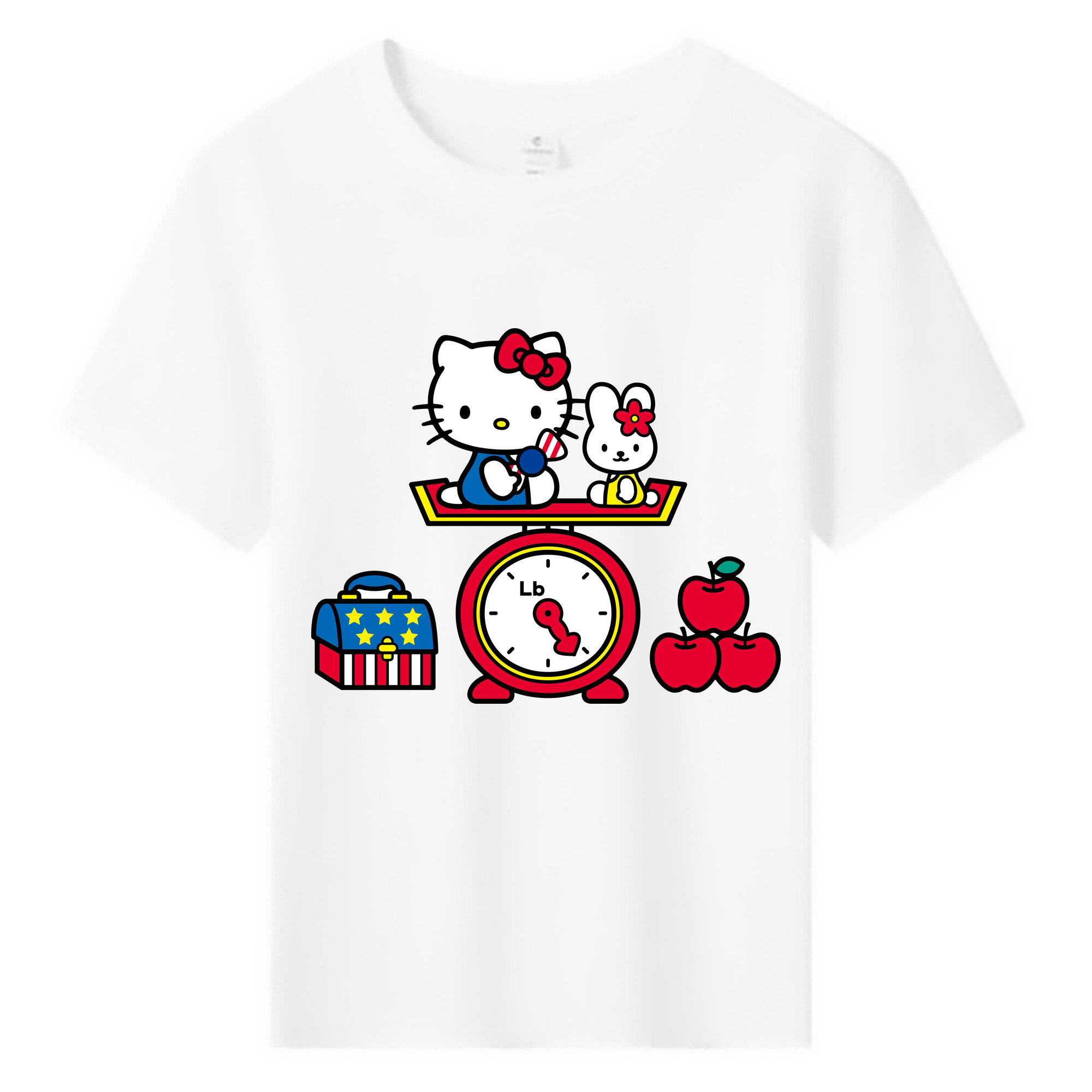 （画像用） Hello Kitty ハローキティ 綿100％キッズTシャツ（フロントプリント）
