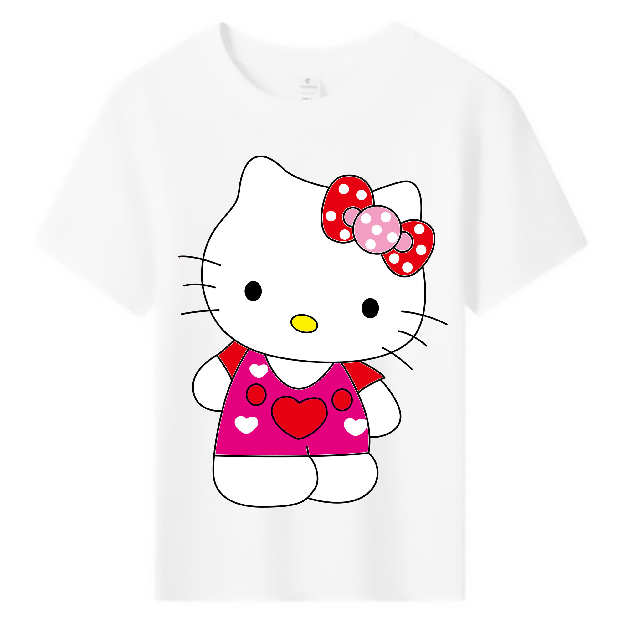 （画像用） Hello Kitty ハローキティ 綿100％キッズTシャツ（フロントプリント）