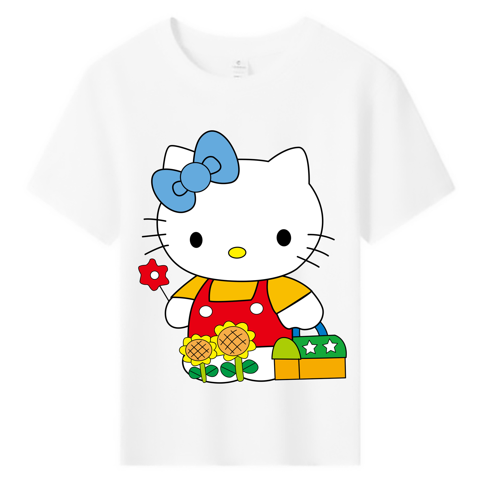 （画像用） Hello Kitty ハローキティ 綿100％キッズTシャツ（フロントプリント）