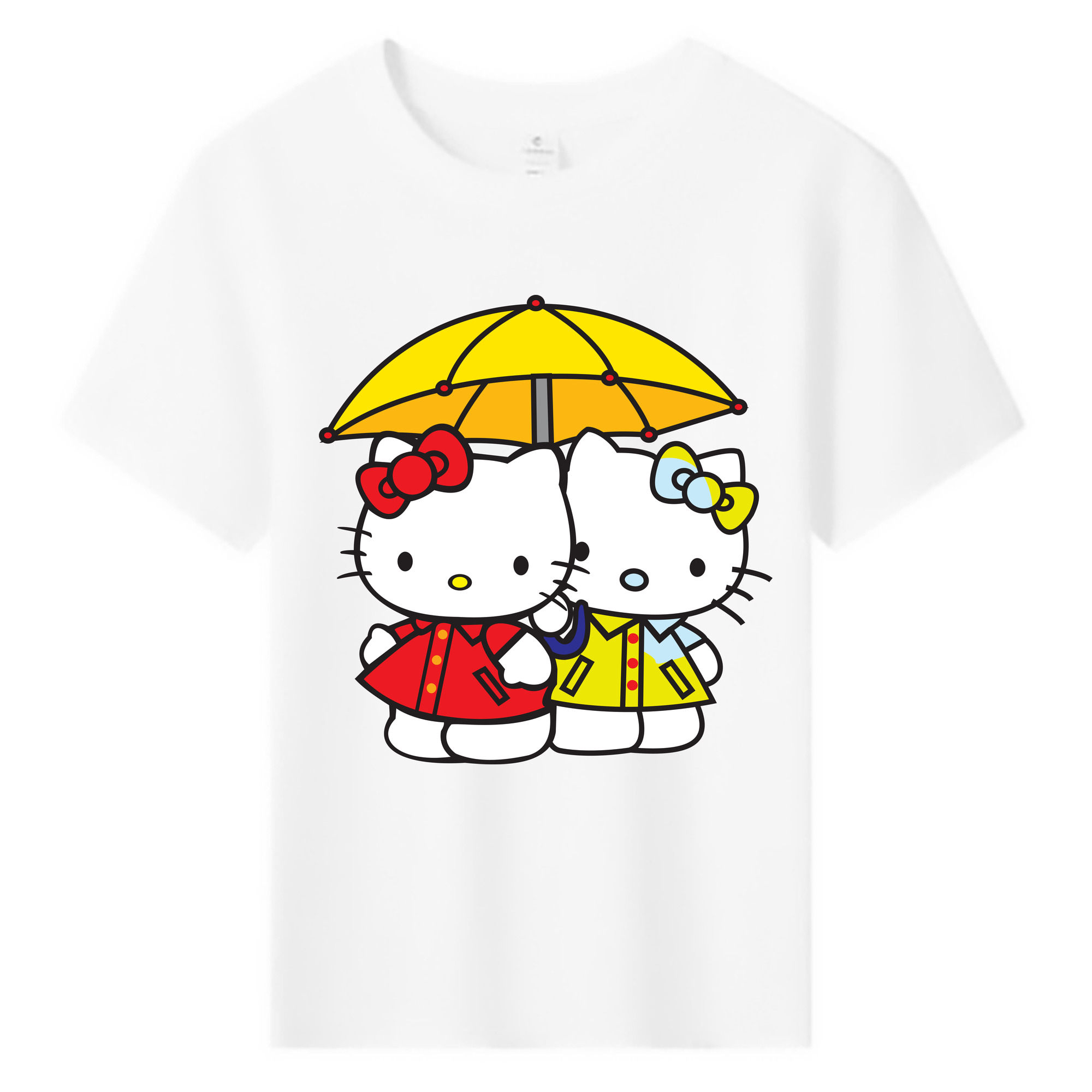 （画像用） Hello Kitty ハローキティ 綿100％キッズTシャツ（フロントプリント）