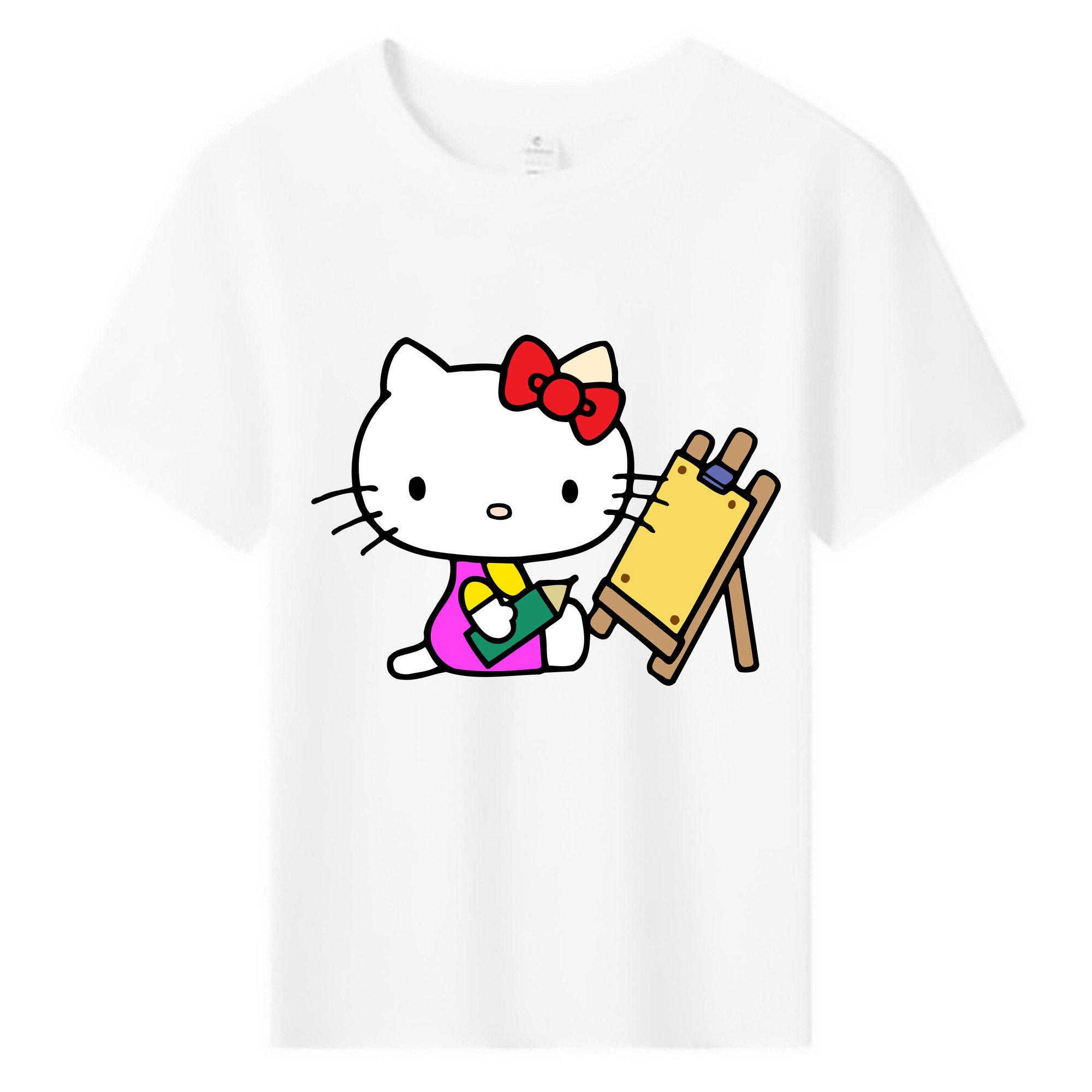 （画像用） Hello Kitty ハローキティ 綿100％キッズTシャツ（フロントプリント）