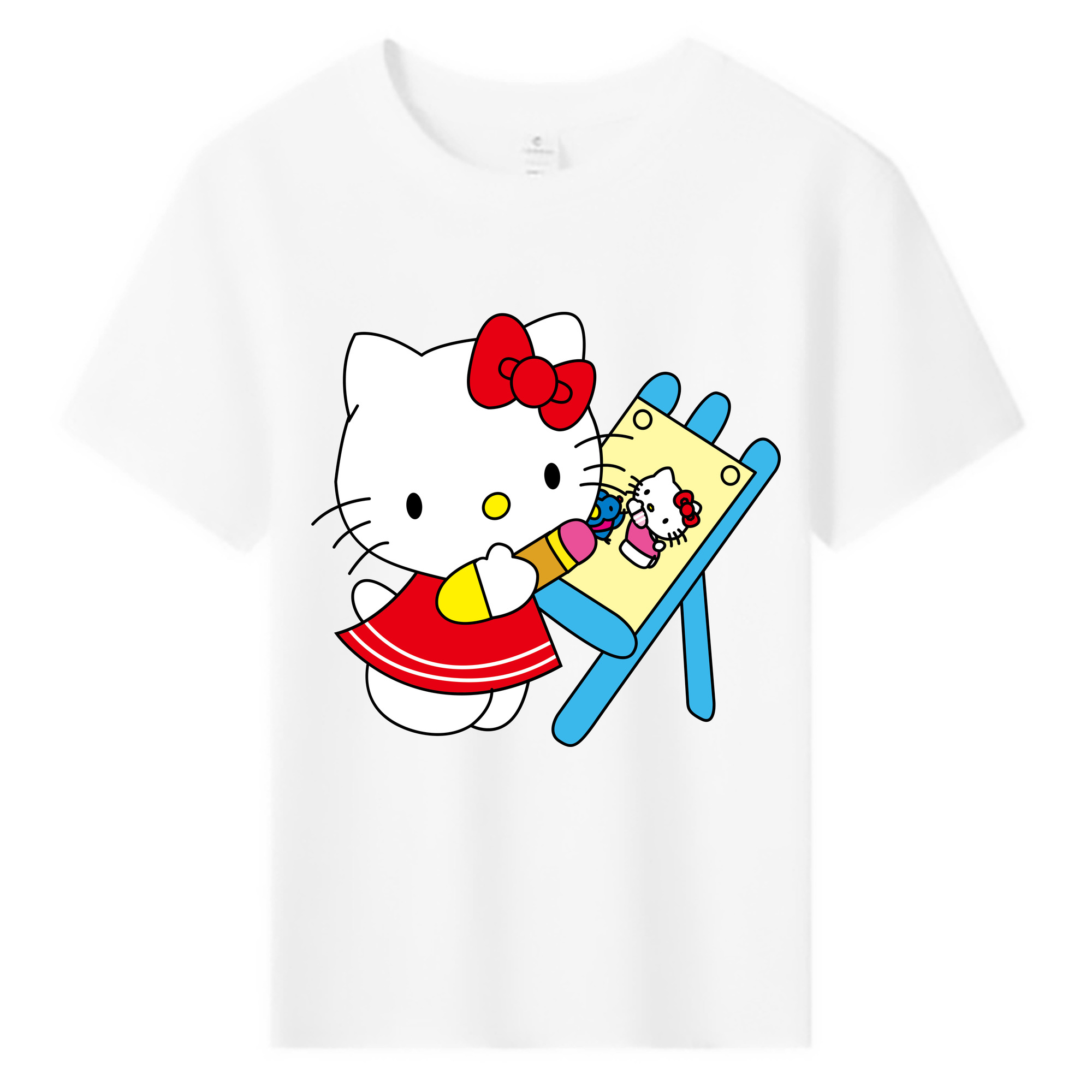（画像用） Hello Kitty ハローキティ 綿100％キッズTシャツ（フロントプリント）