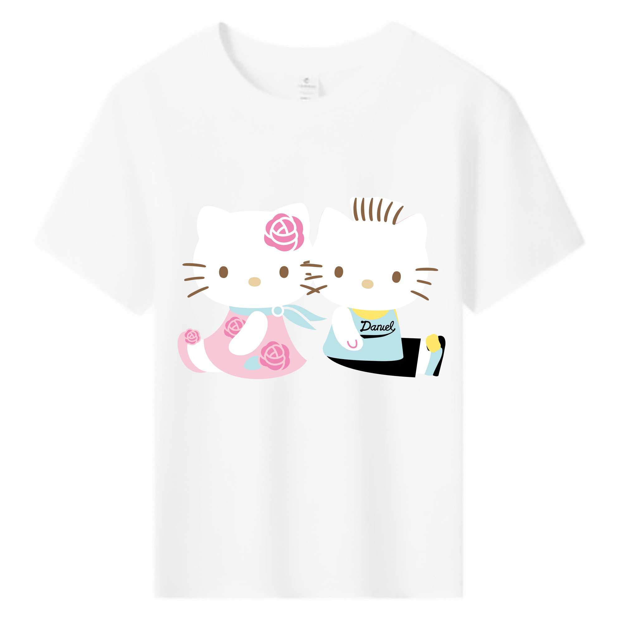 （画像用） Hello Kitty ハローキティ 綿100％キッズTシャツ（フロントプリント）
