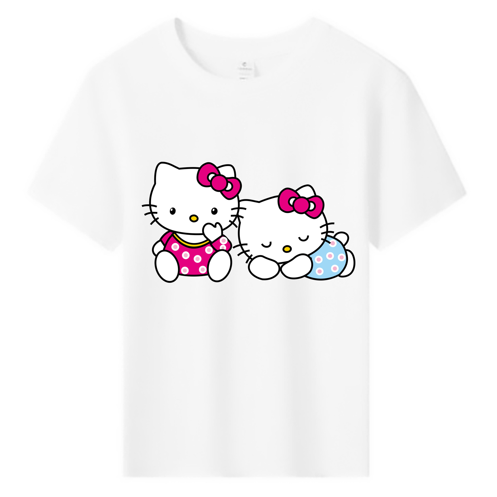（画像用） Hello Kitty ハローキティ 綿100％キッズTシャツ（フロントプリント）