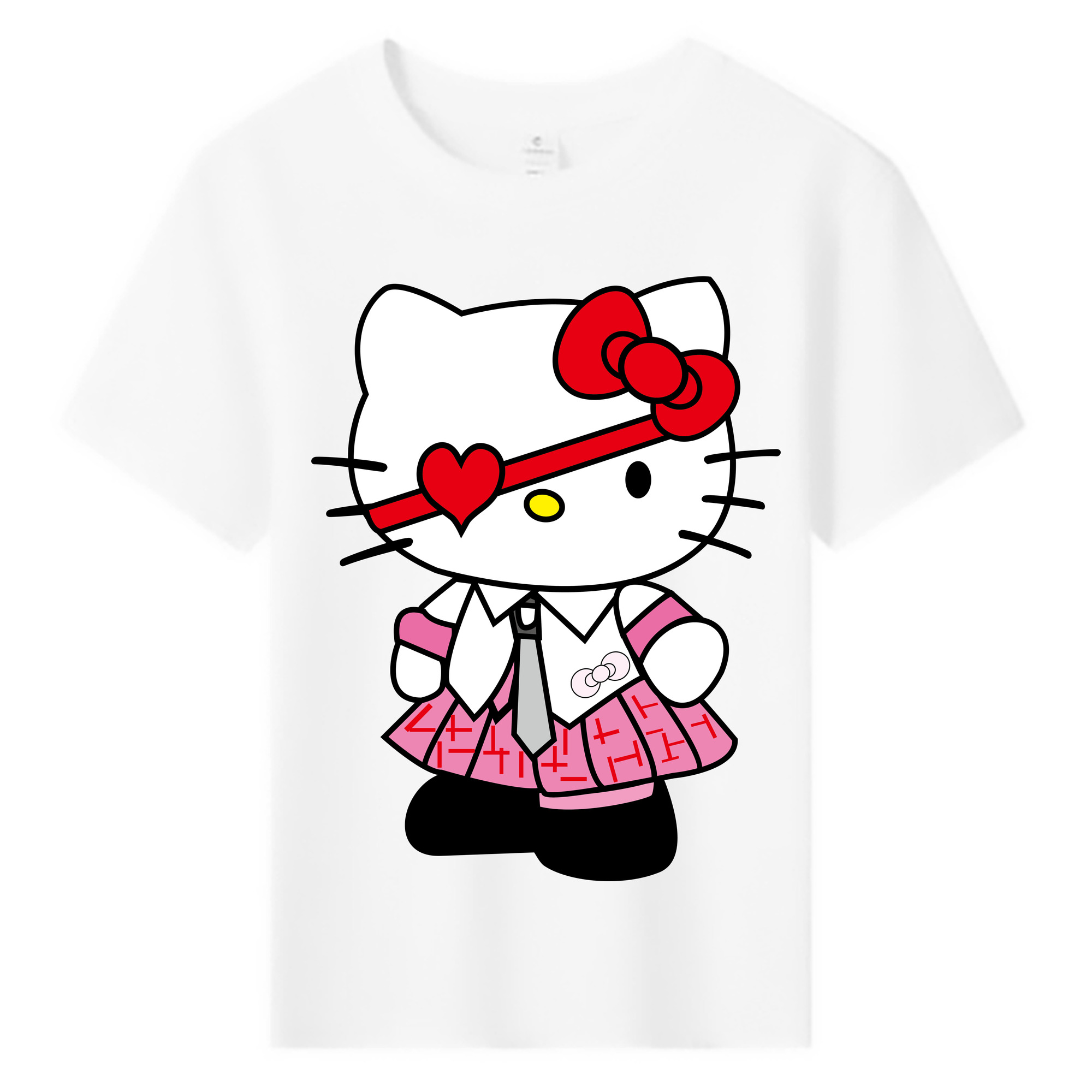 （画像用） Hello Kitty ハローキティ 綿100％キッズTシャツ（フロントプリント）