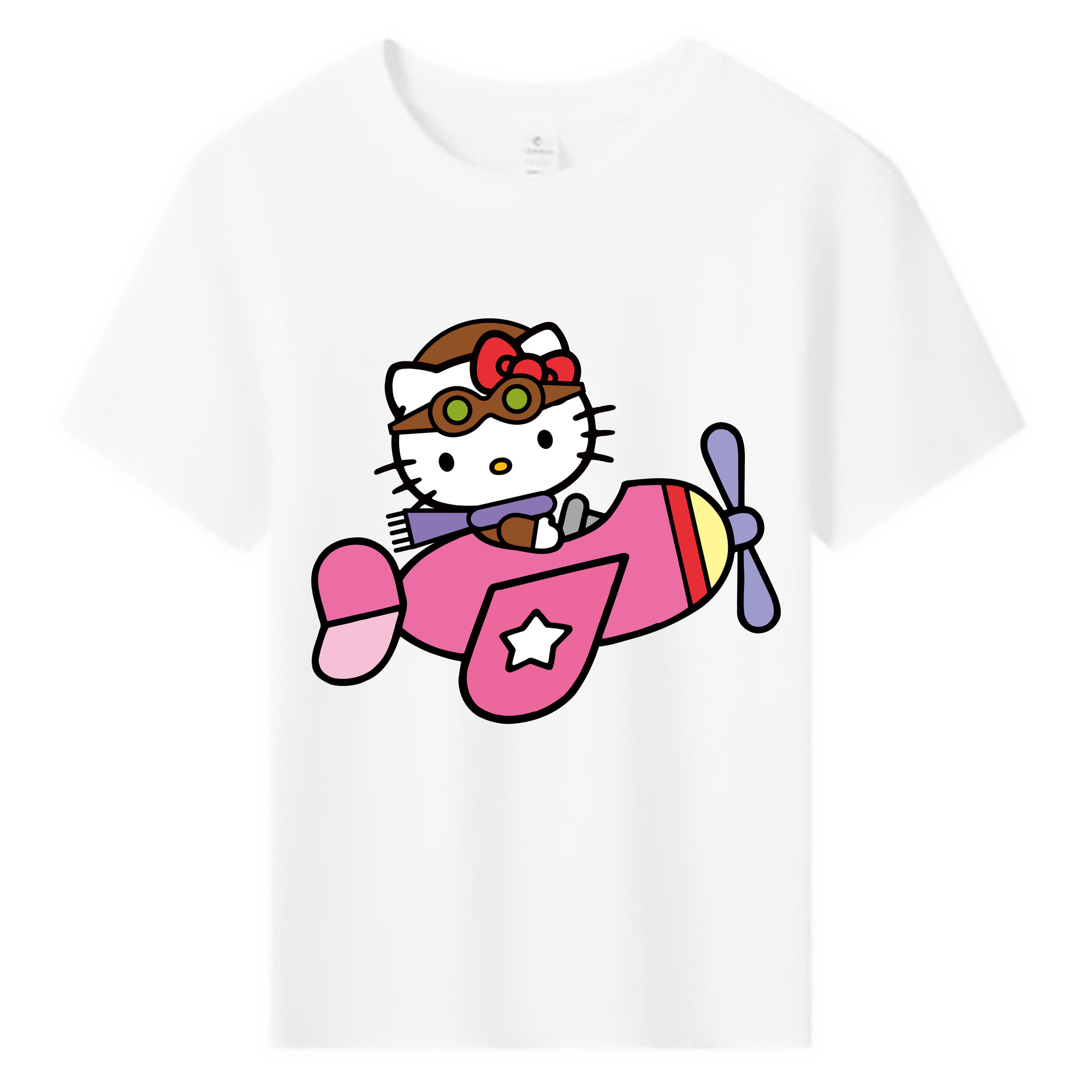 （画像用） Hello Kitty ハローキティ 綿100％キッズTシャツ（フロントプリント）