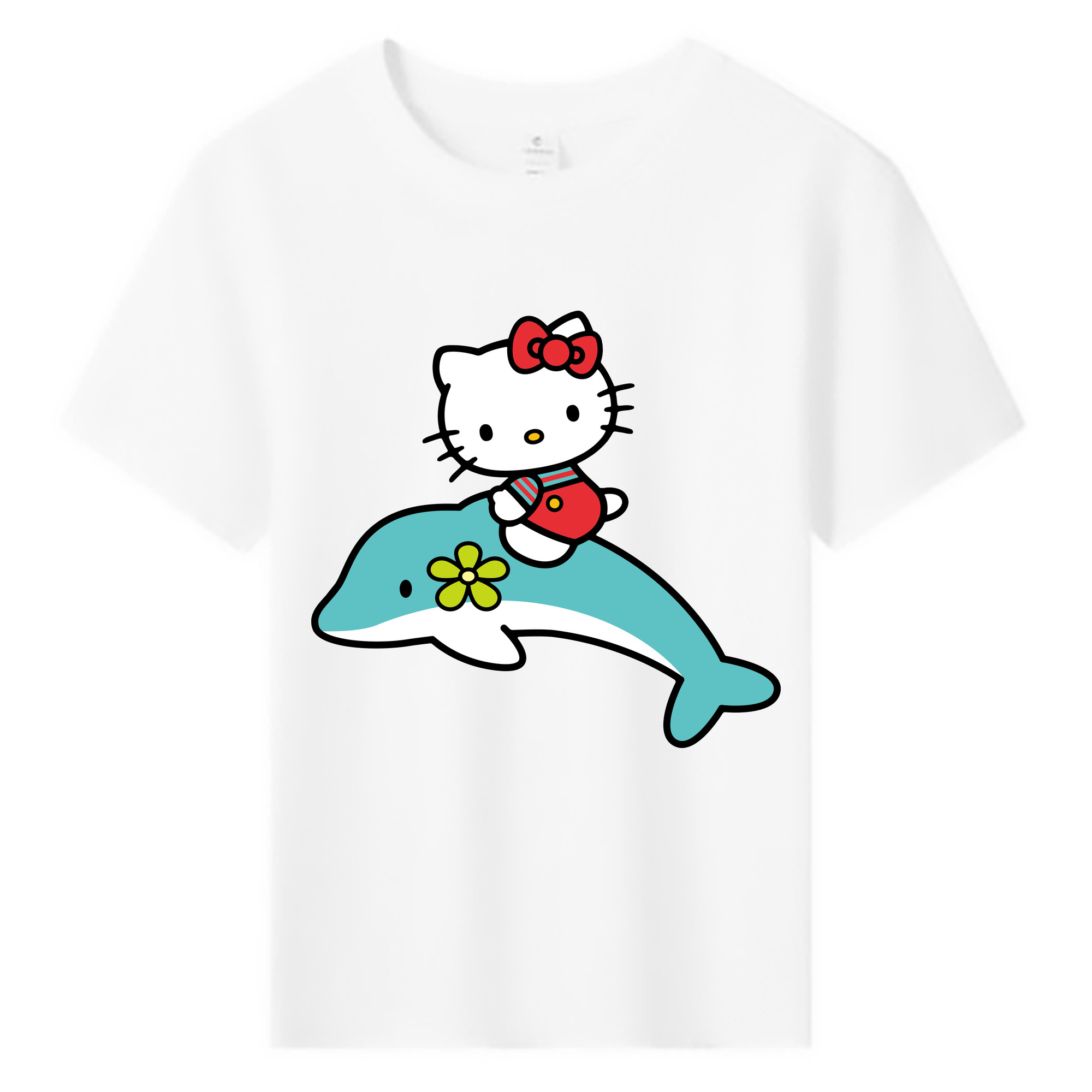 （画像用） Hello Kitty ハローキティ 綿100％キッズTシャツ（フロントプリント）