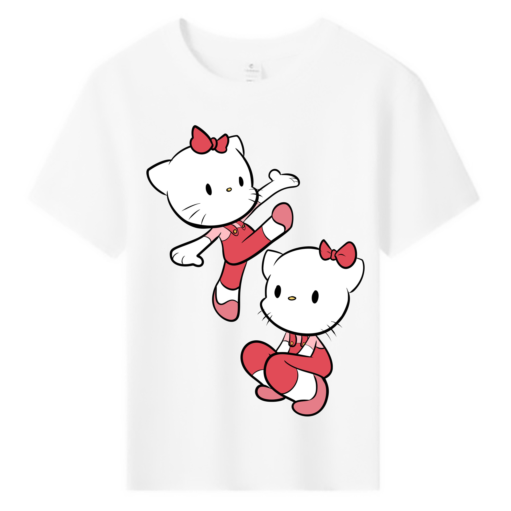 （画像用） Hello Kitty ハローキティ 綿100％キッズTシャツ（フロントプリント）