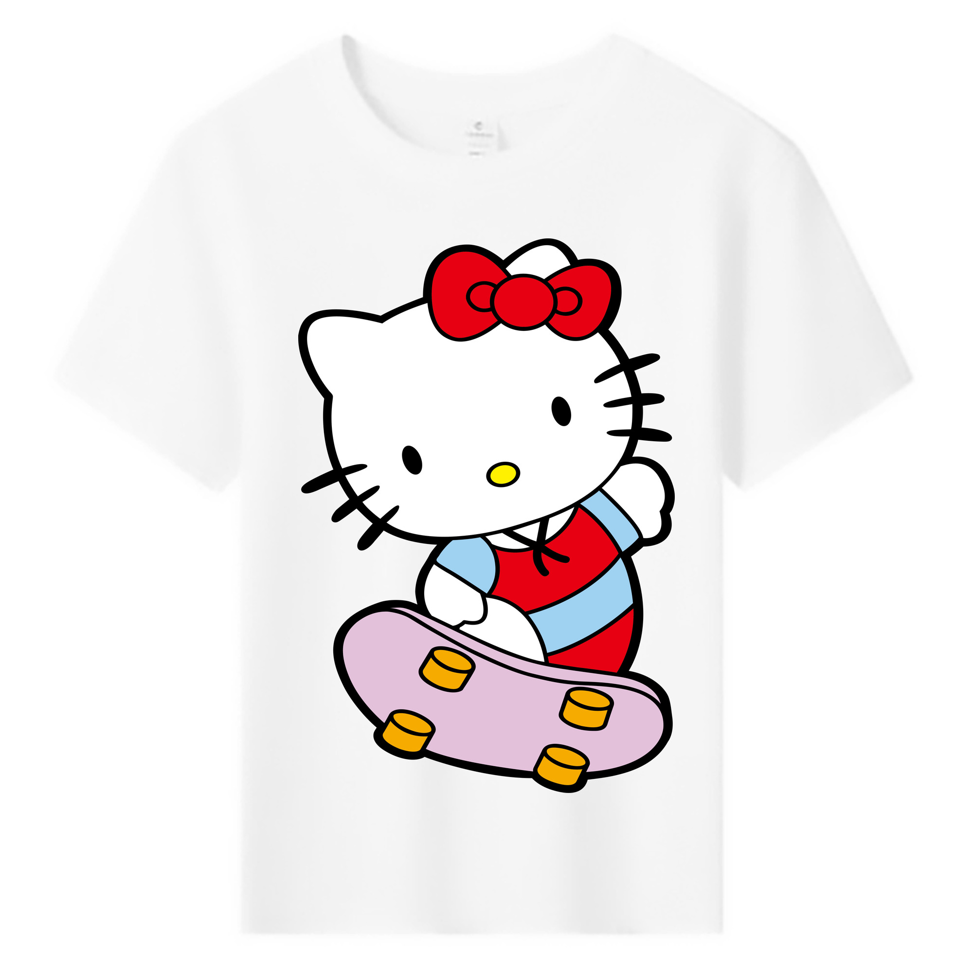 （画像用） Hello Kitty ハローキティ 綿100％キッズTシャツ（フロントプリント）