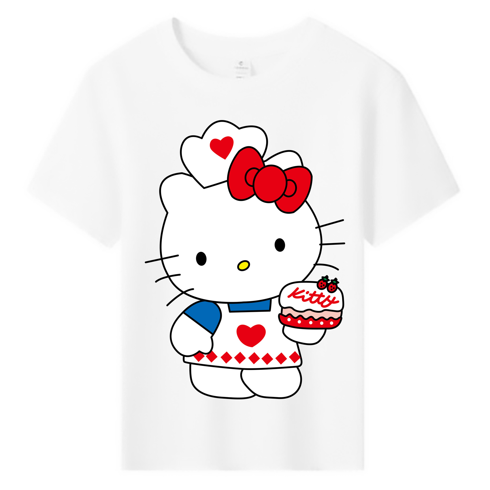 （画像用） Hello Kitty ハローキティ 綿100％キッズTシャツ（フロントプリント）