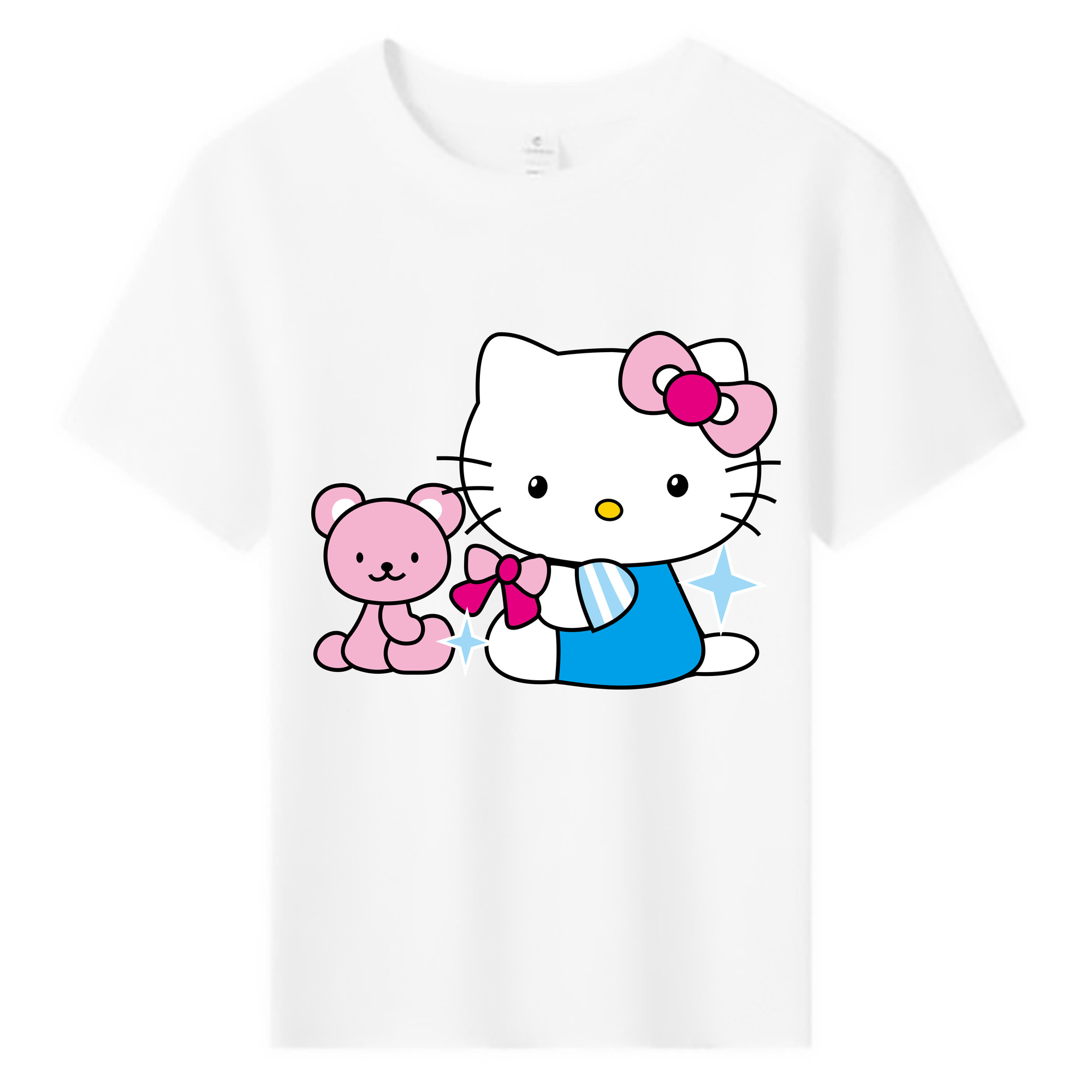 （画像用） Hello Kitty ハローキティ 綿100％キッズTシャツ（フロントプリント）