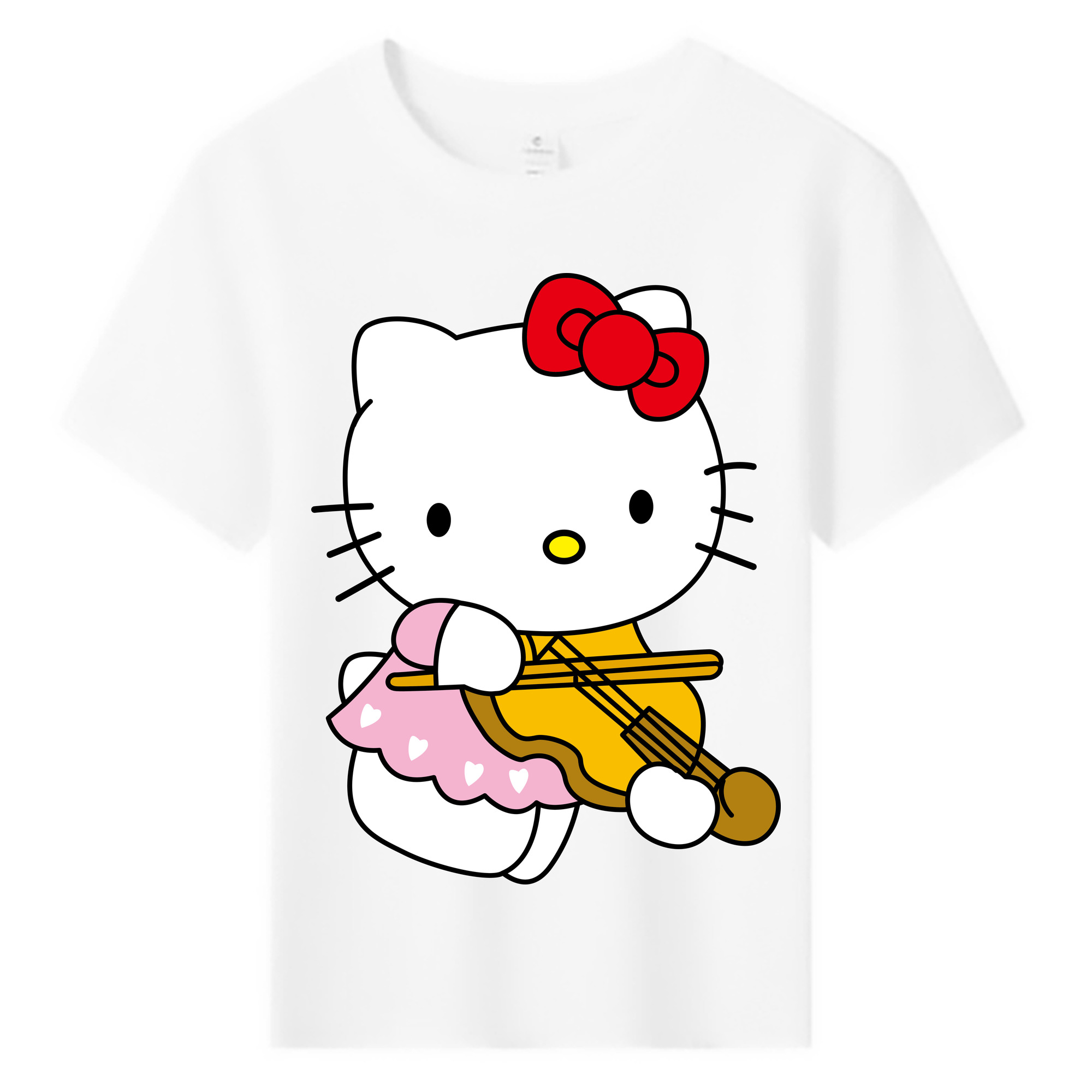 （画像用） Hello Kitty ハローキティ 綿100％キッズTシャツ（フロントプリント）