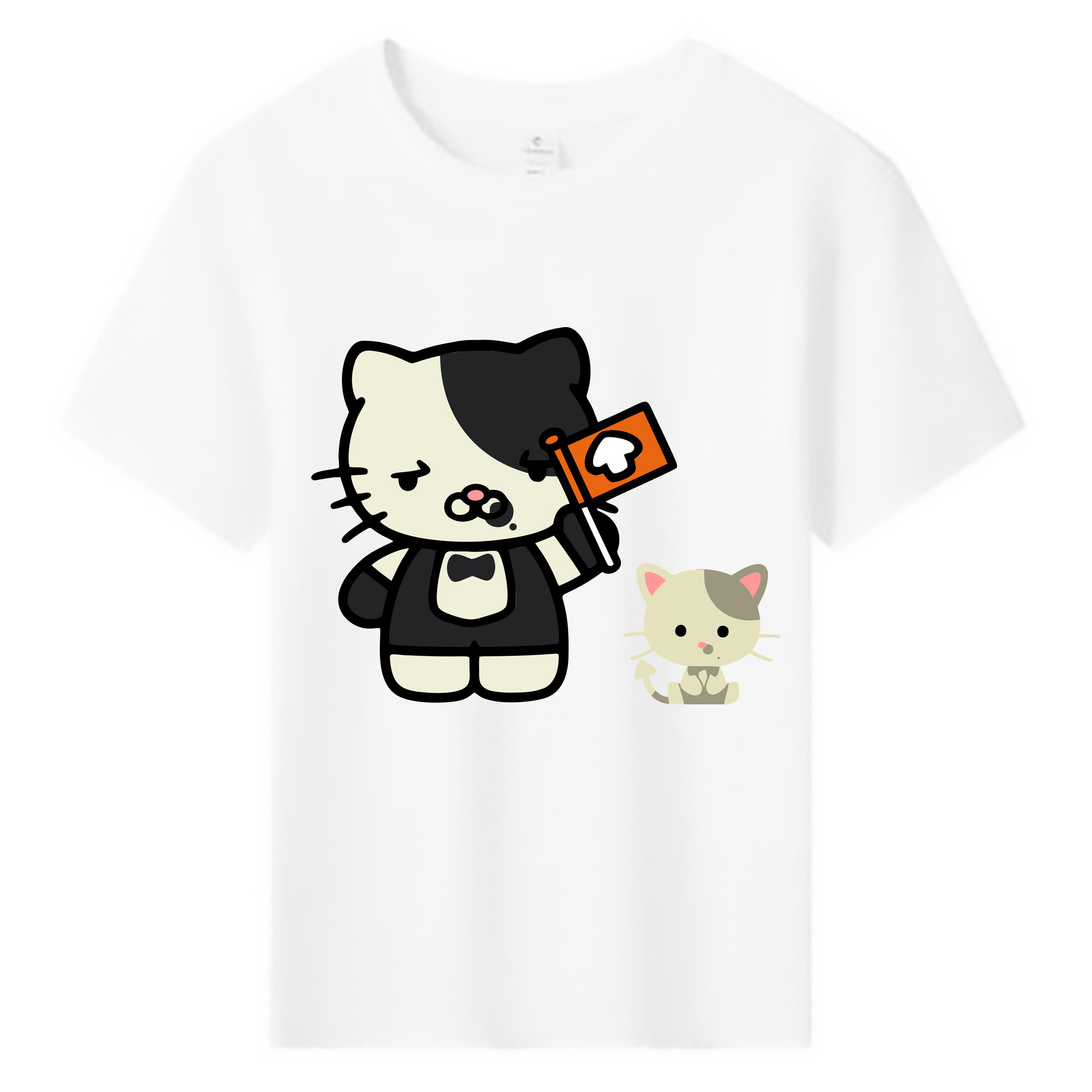 （画像用） Hello Kitty ハローキティ 綿100％キッズTシャツ（フロントプリント）