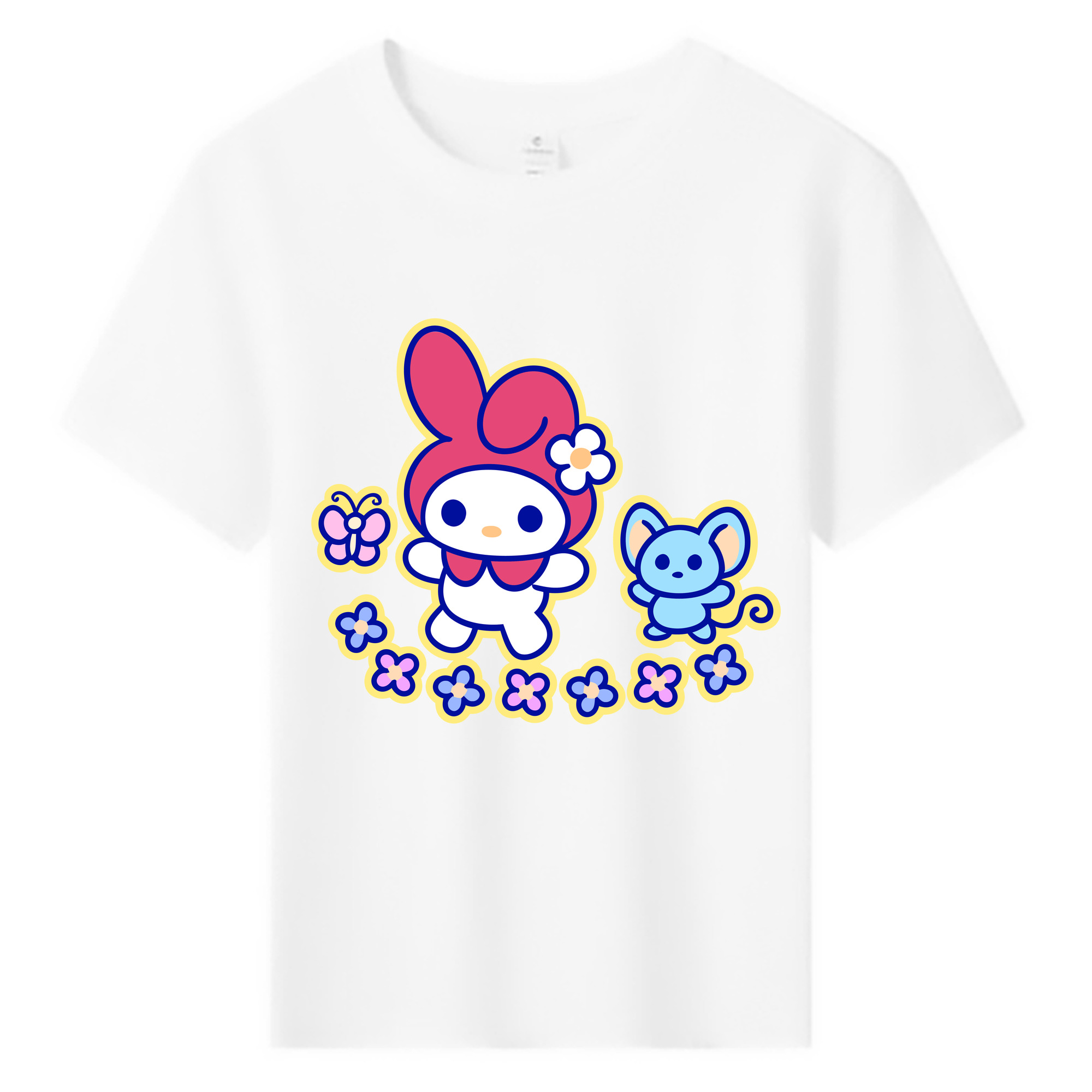 （画像用） Hello Kitty ハローキティ 綿100％キッズTシャツ（フロントプリント）