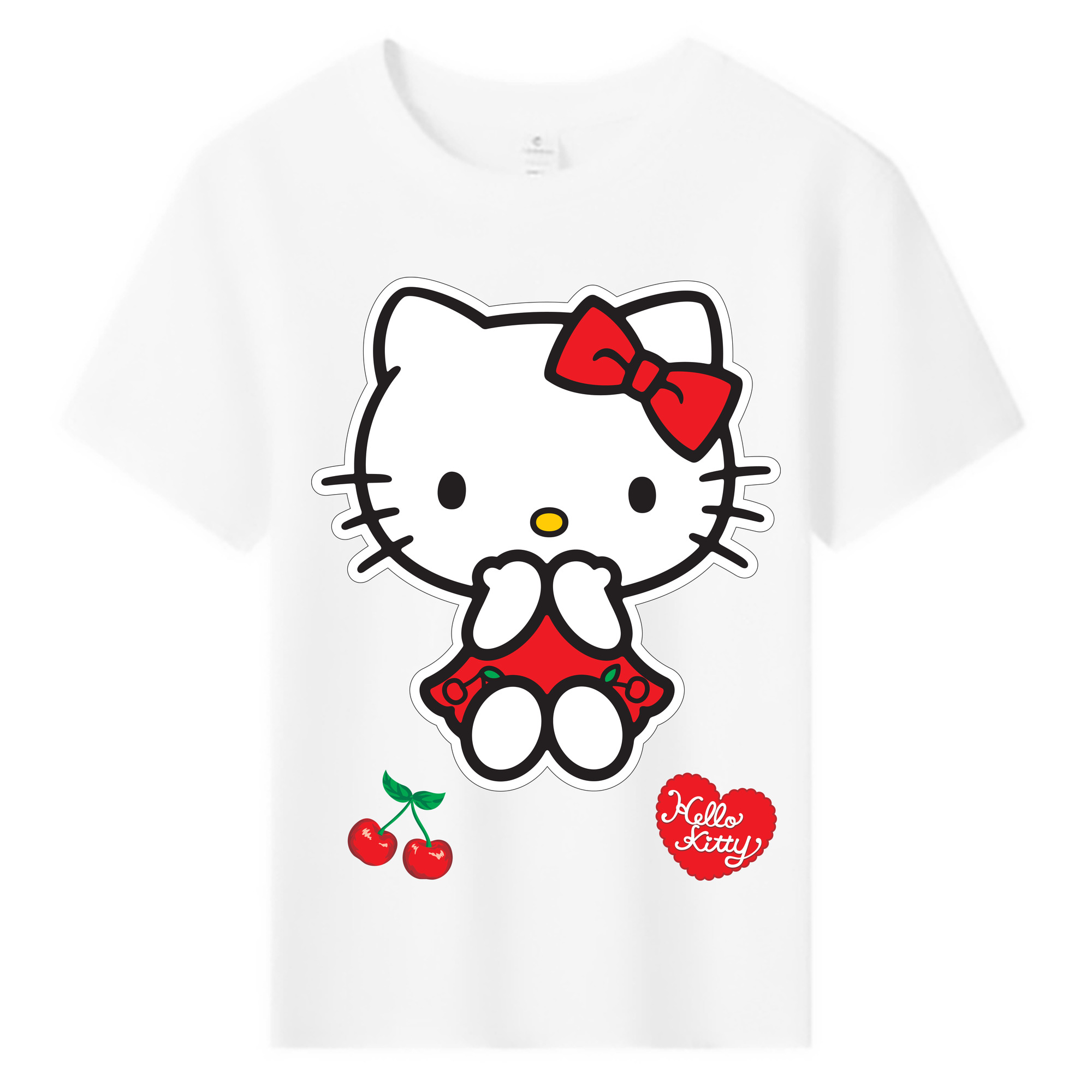 （画像用） Hello Kitty ハローキティ 綿100％キッズTシャツ（フロントプリント）