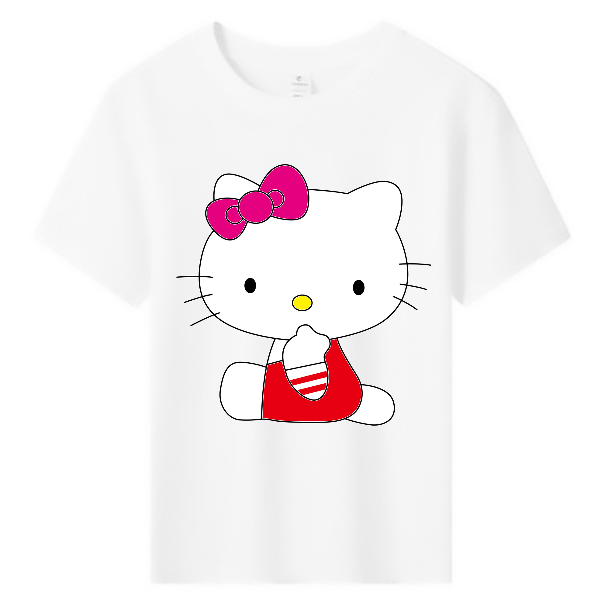（画像用） Hello Kitty ハローキティ 綿100％キッズTシャツ（フロントプリント）