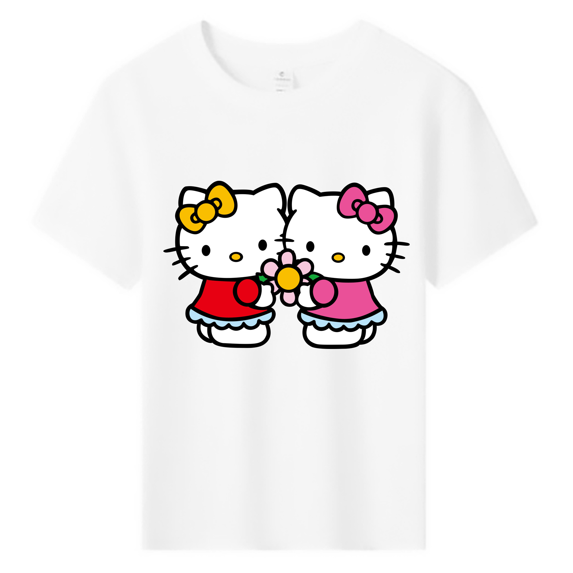 （画像用） Hello Kitty ハローキティ 綿100％キッズTシャツ（フロントプリント）