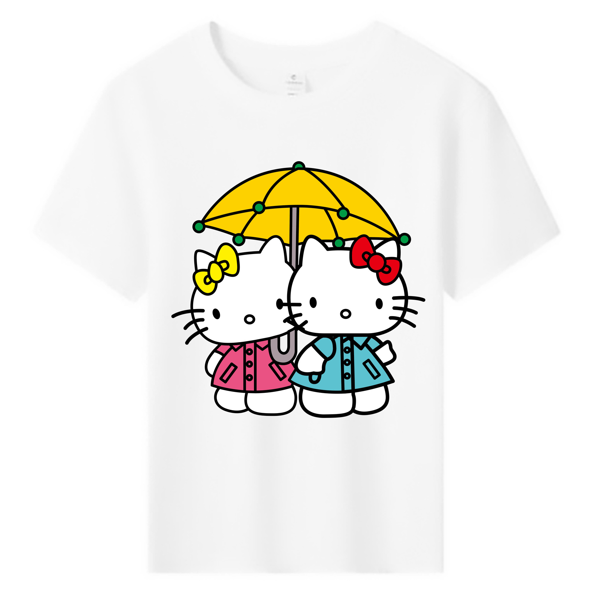（画像用） Hello Kitty ハローキティ 綿100％キッズTシャツ（フロントプリント）