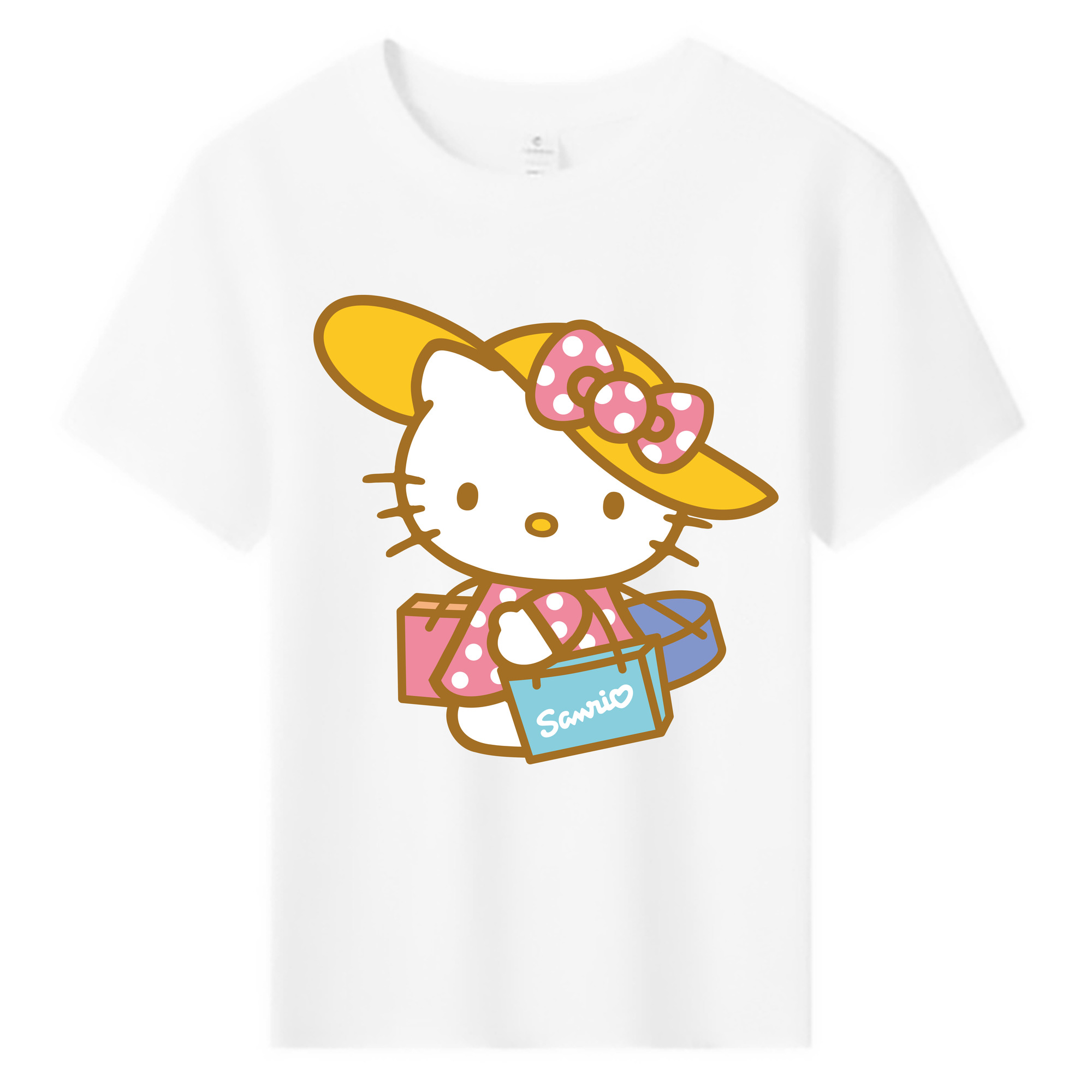 （画像用） Hello Kitty ハローキティ 綿100％キッズTシャツ（フロントプリント）
