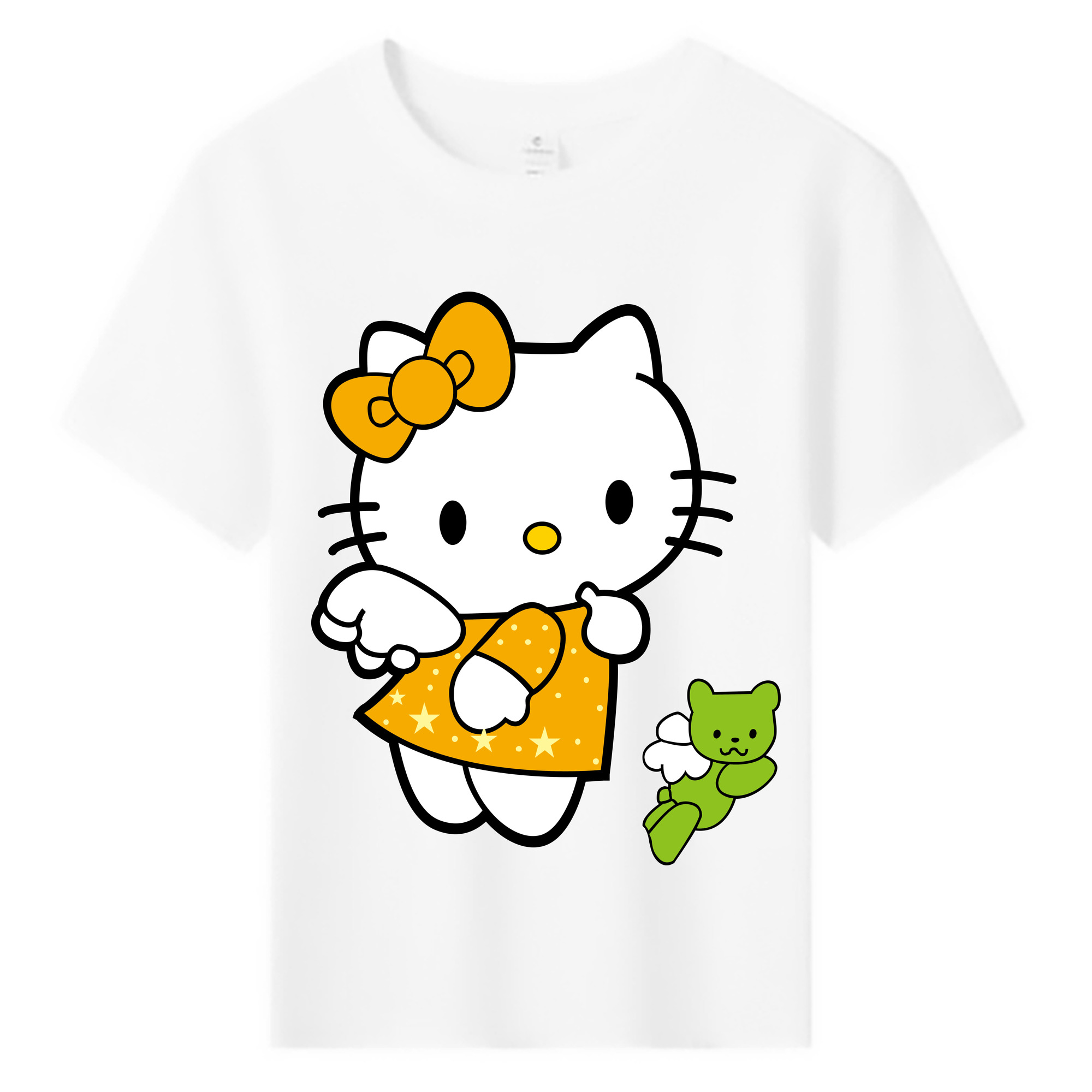 （画像用） Hello Kitty ハローキティ 綿100％キッズTシャツ（フロントプリント）