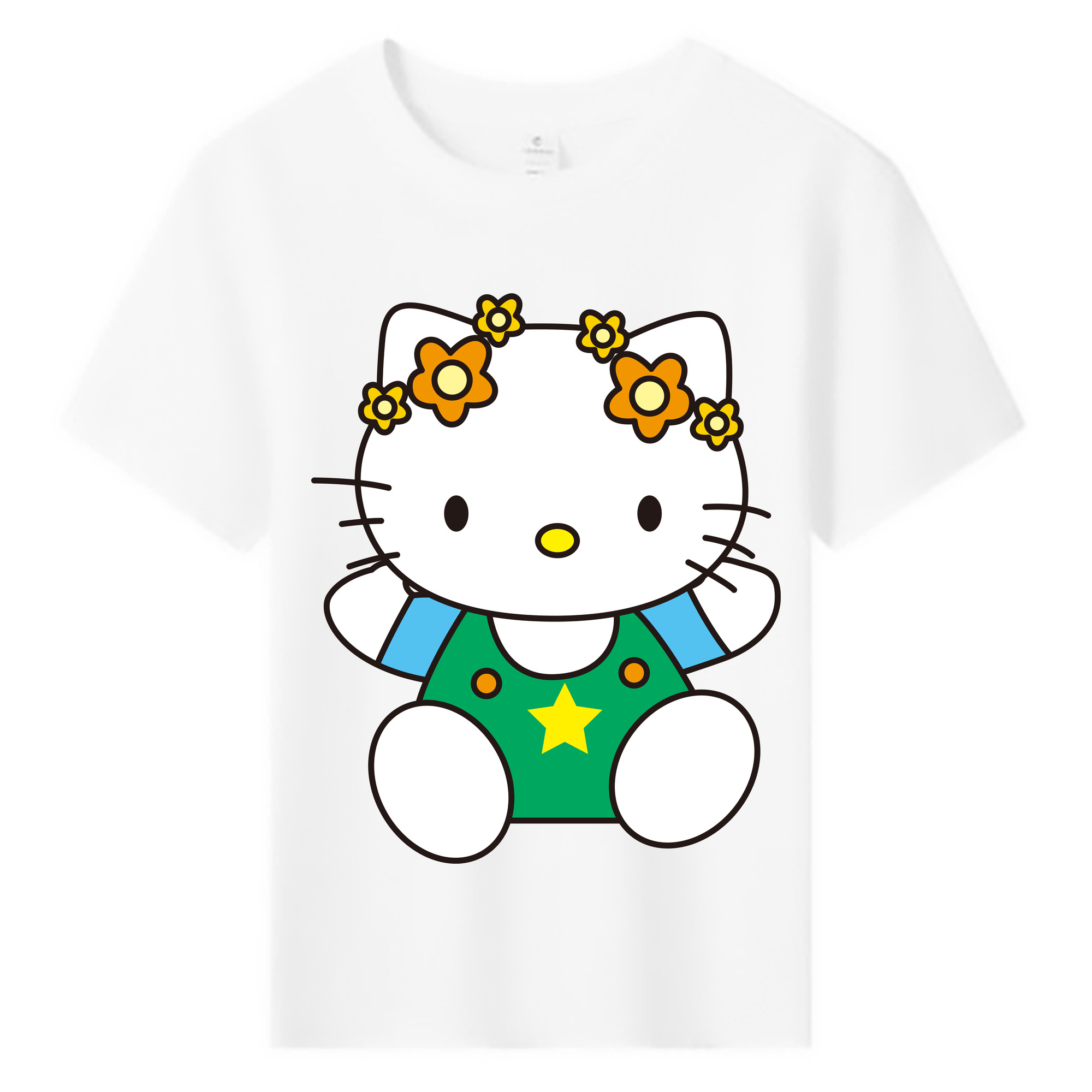 （画像用） Hello Kitty ハローキティ 綿100％キッズTシャツ（フロントプリント）
